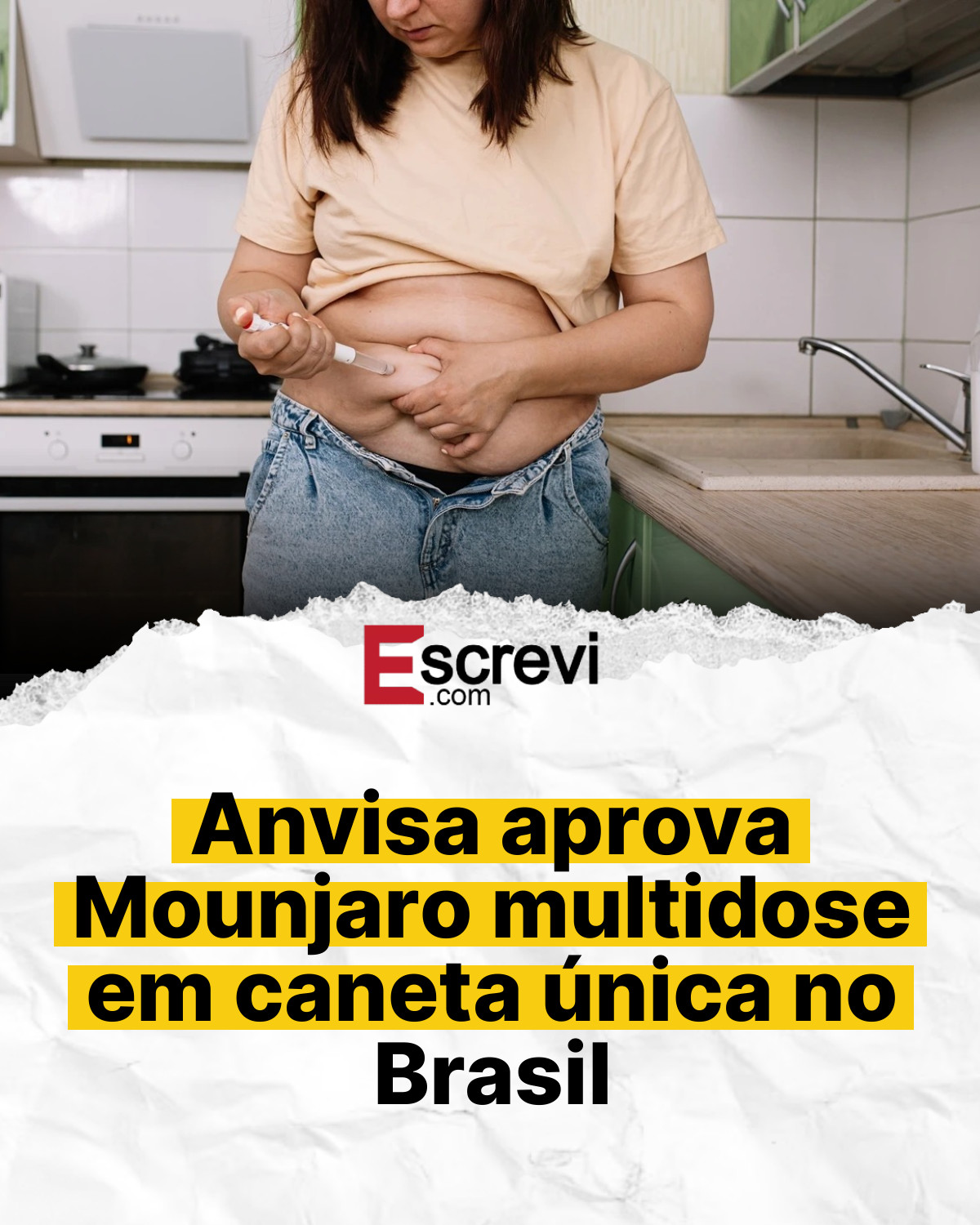 Anvisa aprova Mounjaro multidose em caneta única no Brasil card branco
