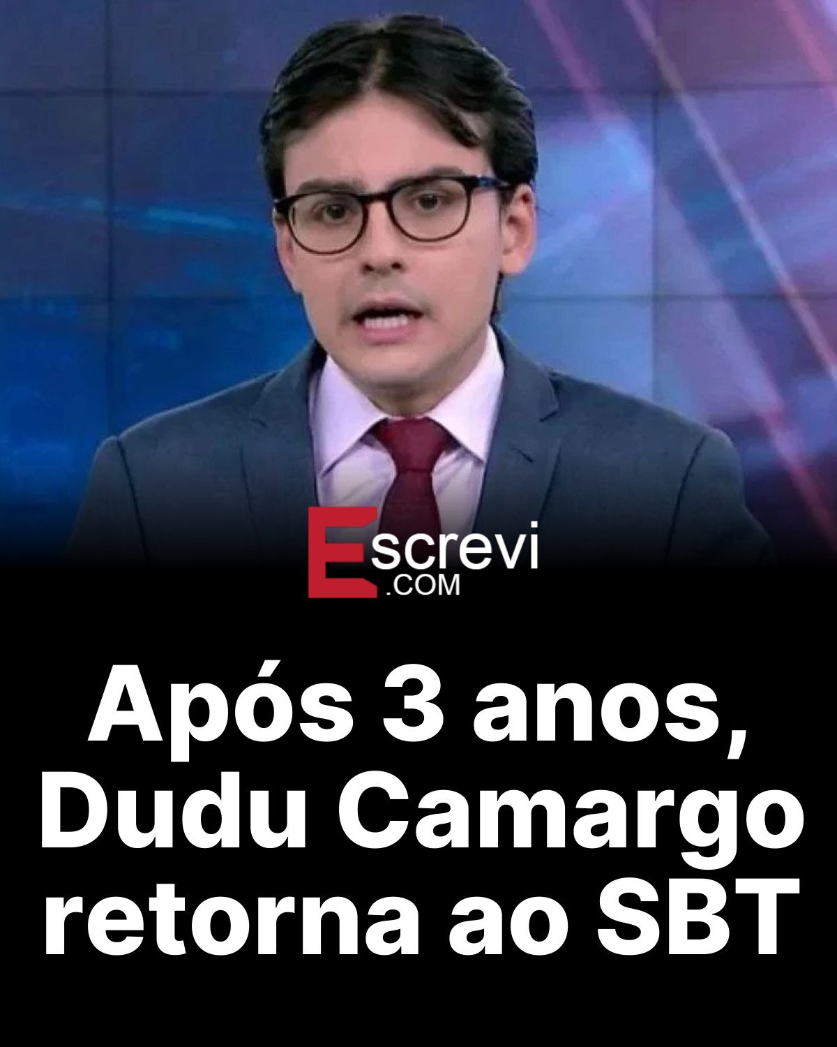Após 3 anos, Dudu Camargo retorna ao SBT card preto