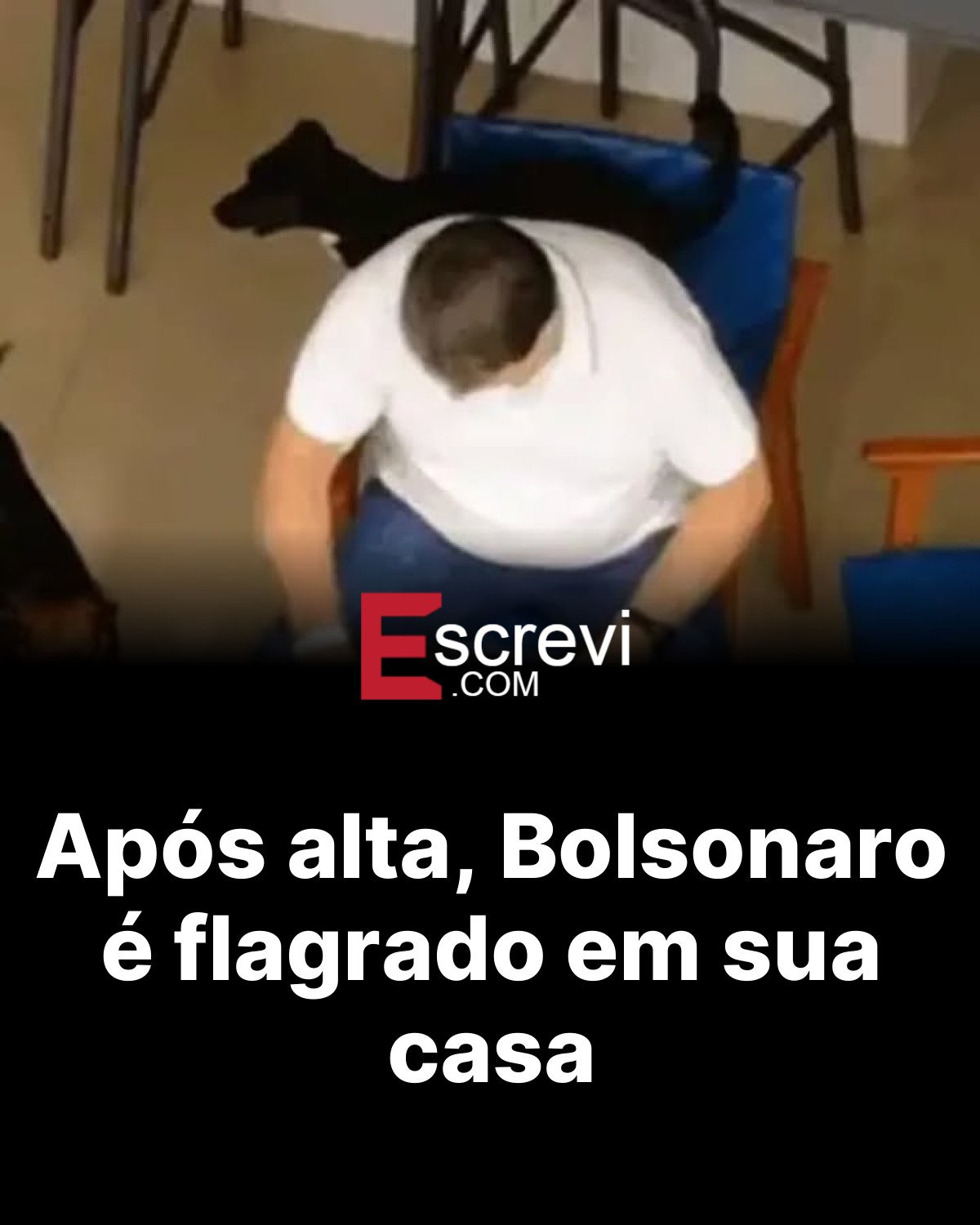 Após alta, Bolsonaro é flagrado em sua casa card preto