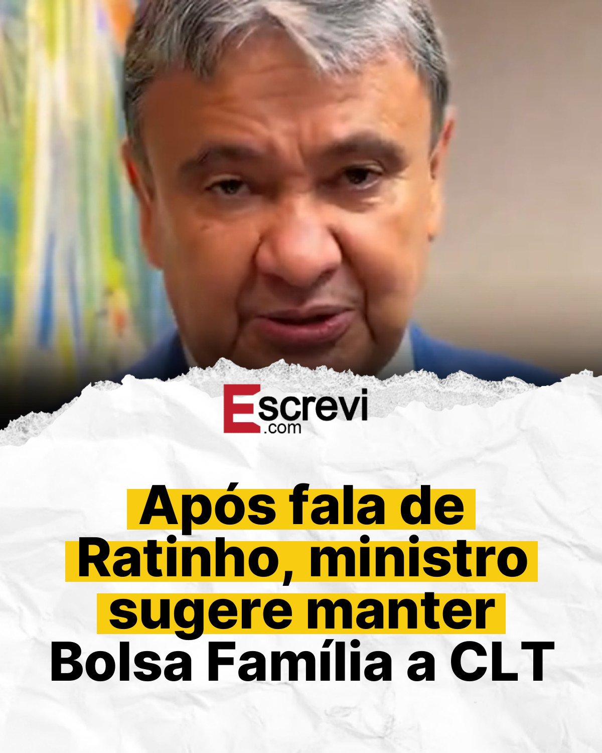 Após fala de Ratinho, ministro sugere manter Bolsa Família a CLT card branco