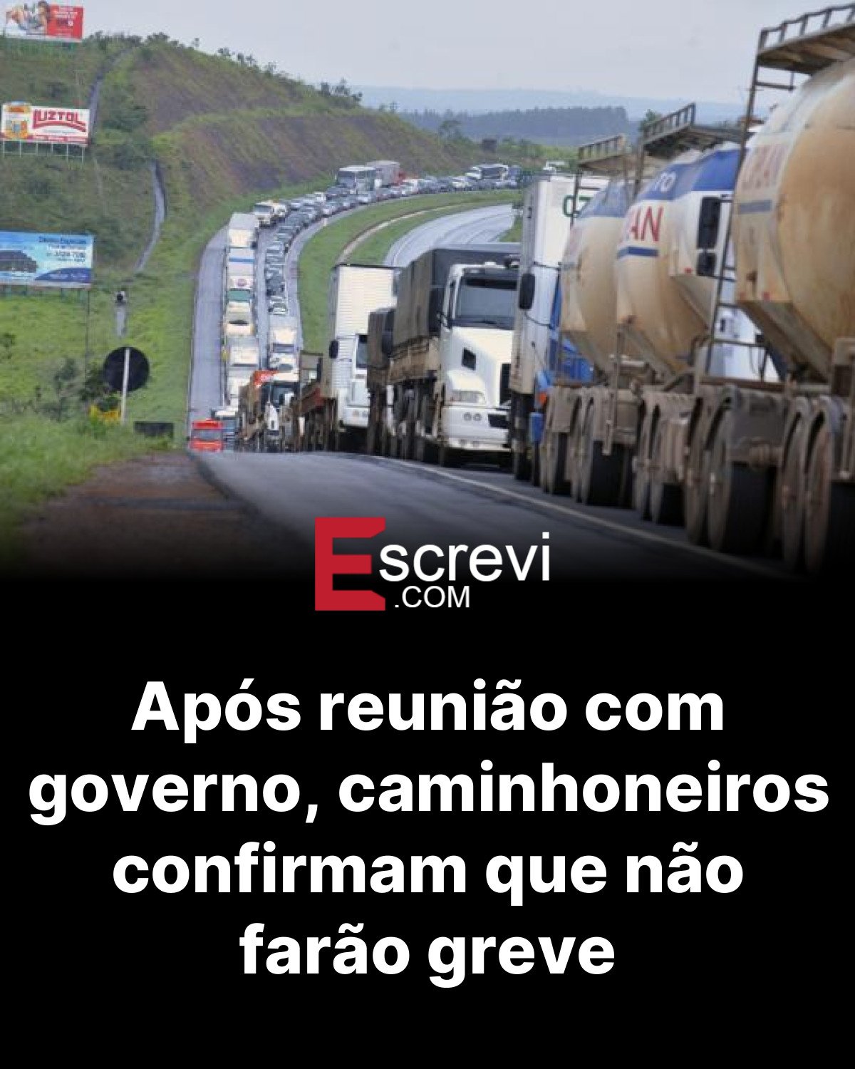 Após reunião com governo, caminhoneiros confirmam que não farão greve card preto
