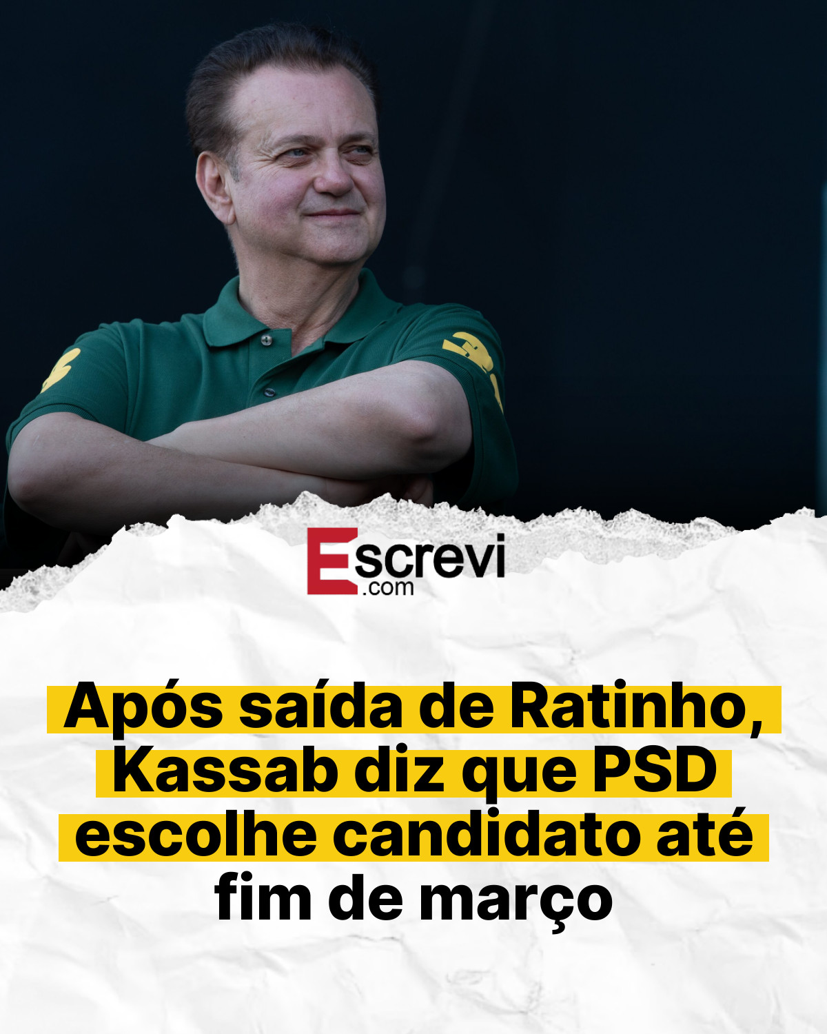Após saída de Ratinho, Kassab diz que PSD escolhe candidato até fim de março card branco