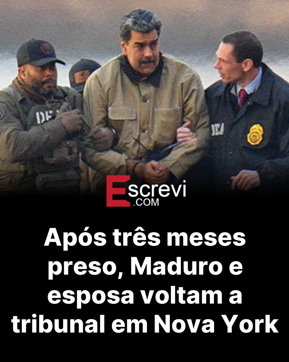 Após três meses preso, Maduro e esposa voltam a tribunal em Nova York card preto