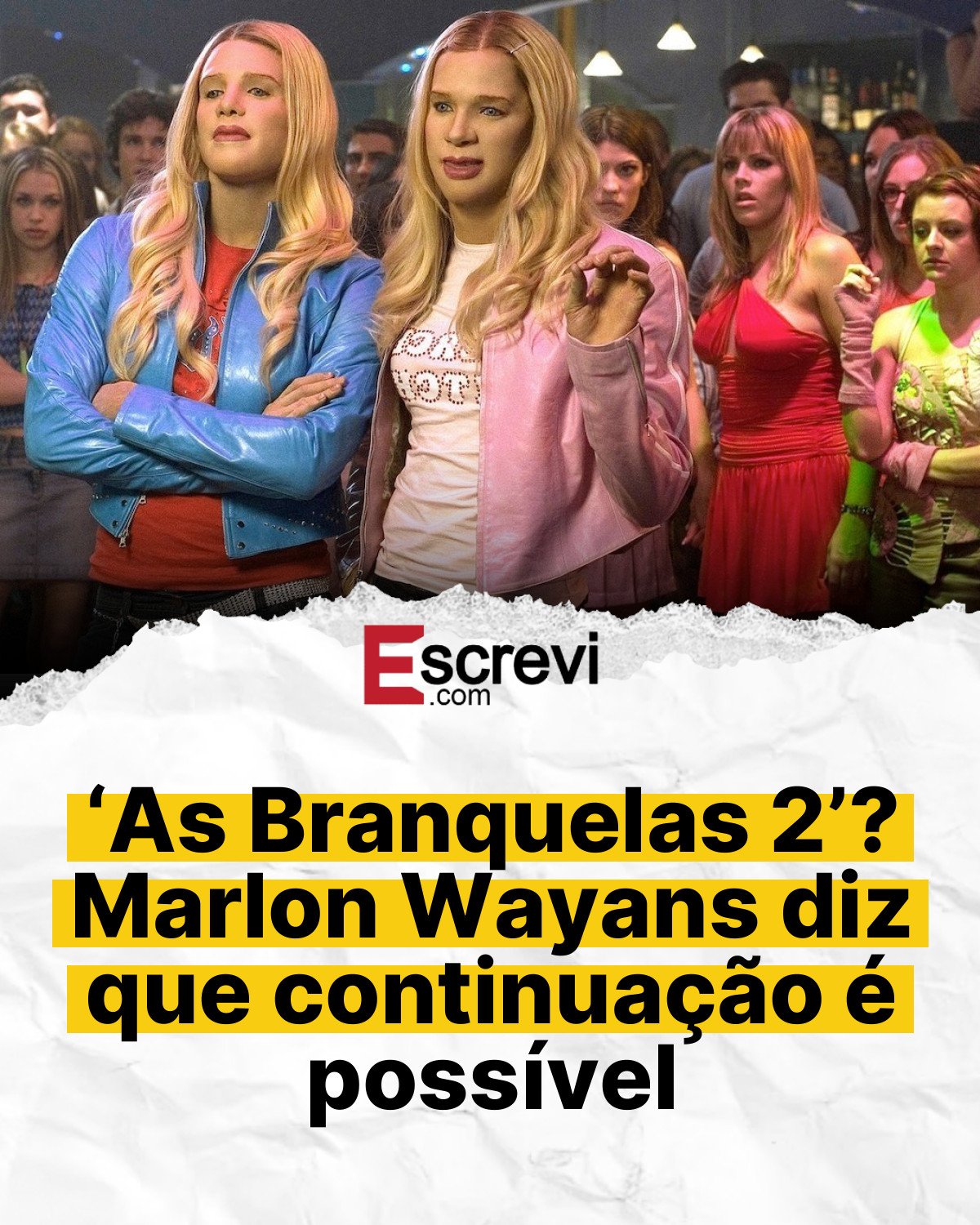 ‘As Branquelas 2’? Marlon Wayans diz que continuação é possível card branco