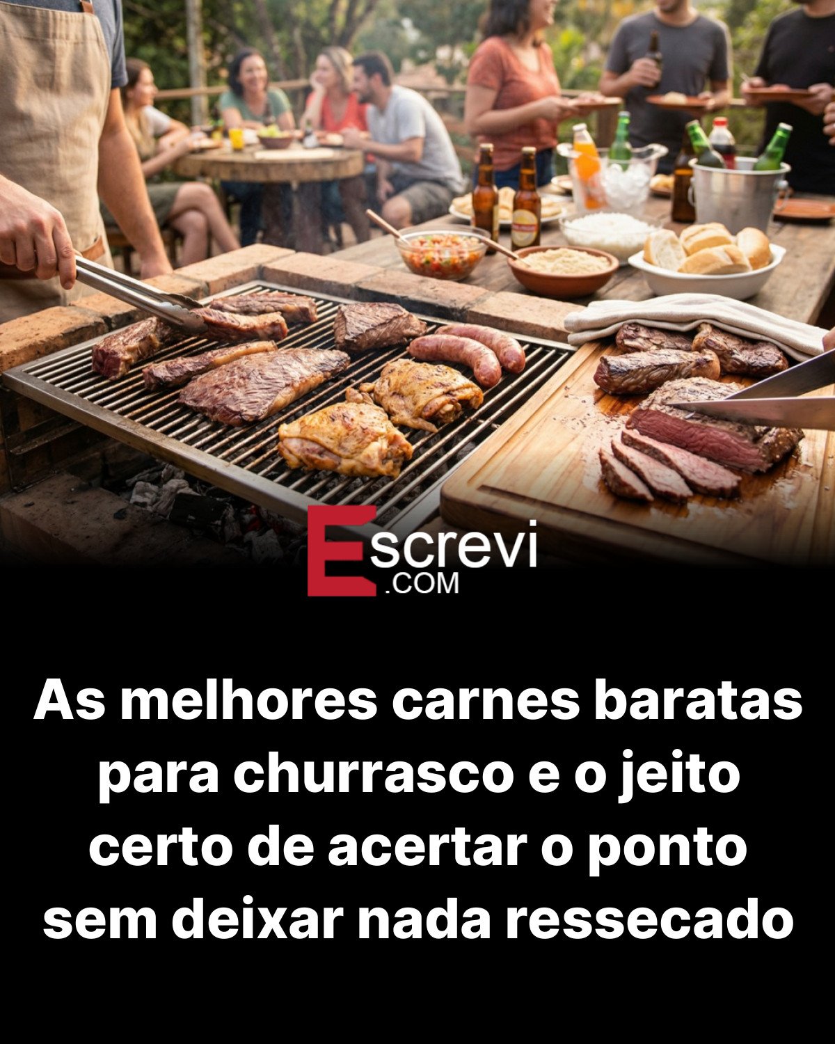 As melhores carnes baratas para churrasco e o jeito certo de acertar o ponto sem deixar nada ressecado card preto