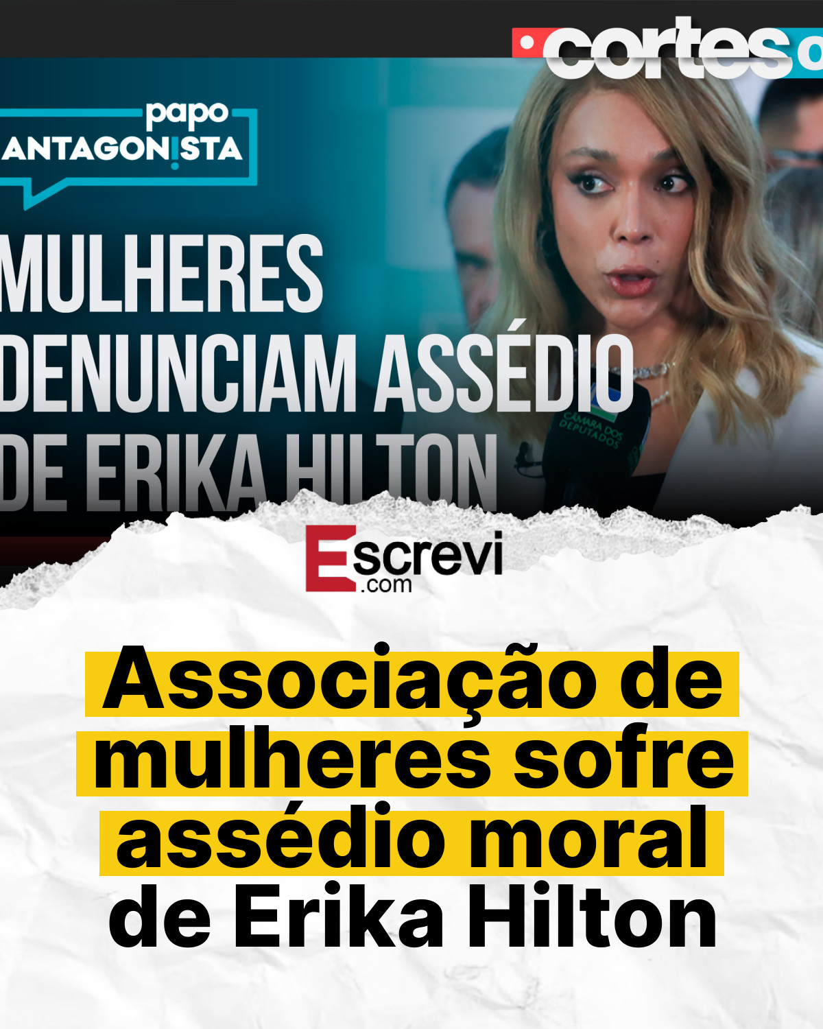 Associação de mulheres sofre assédio moral de Erika Hilton card branco