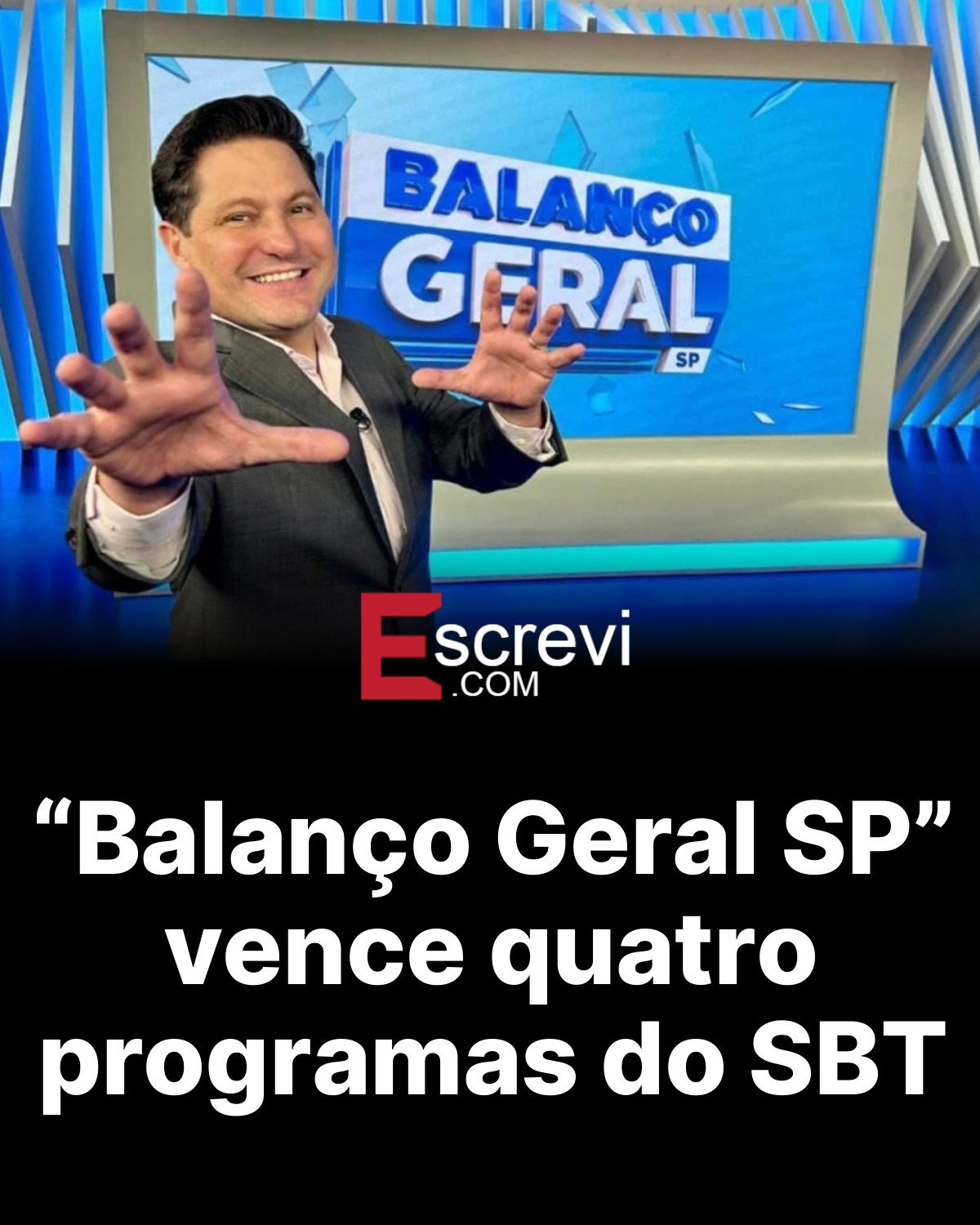 “Balanço Geral SP” vence quatro programas do SBT card preto