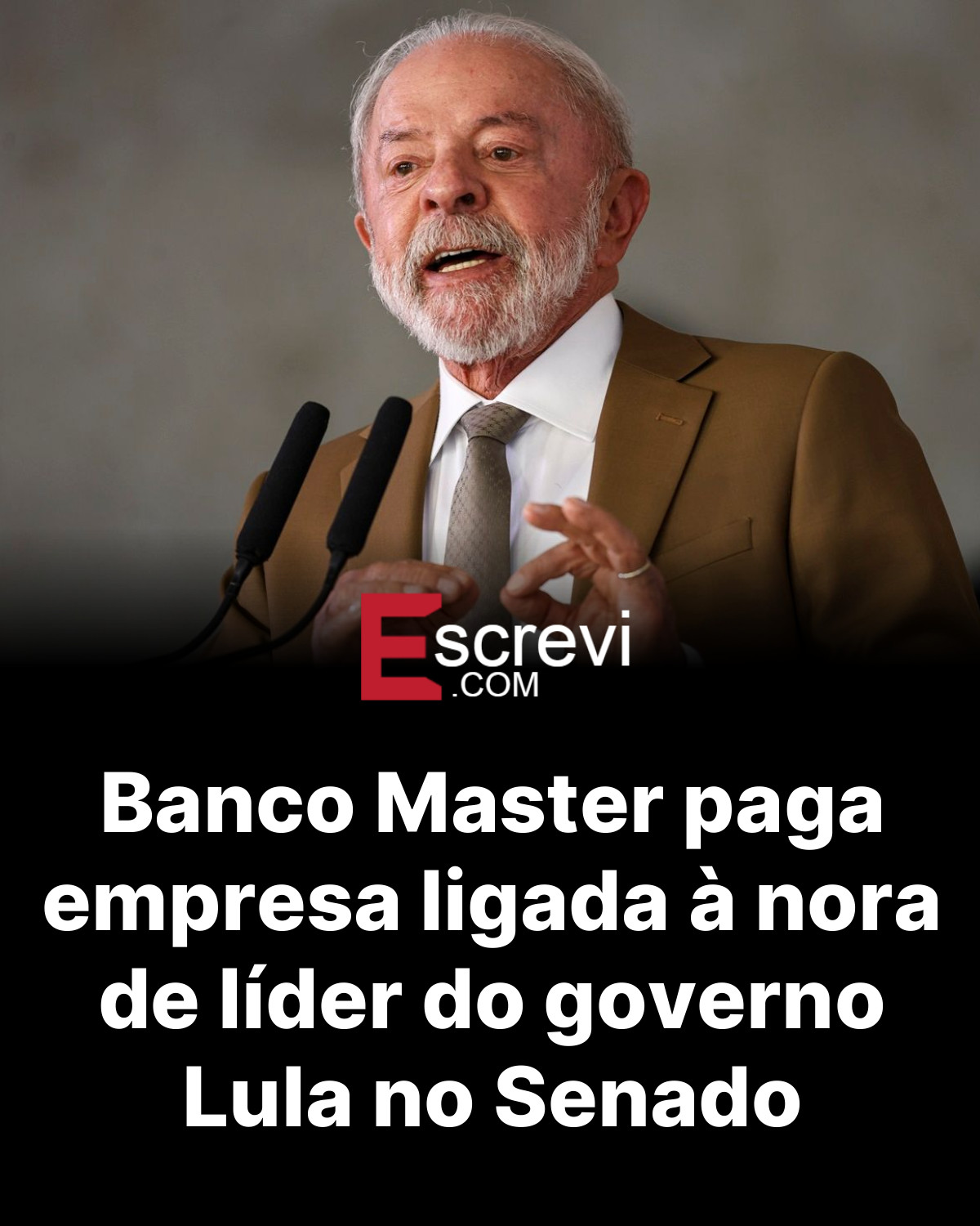 Banco Master paga empresa ligada à nora de líder do governo Lula no Senado card preto