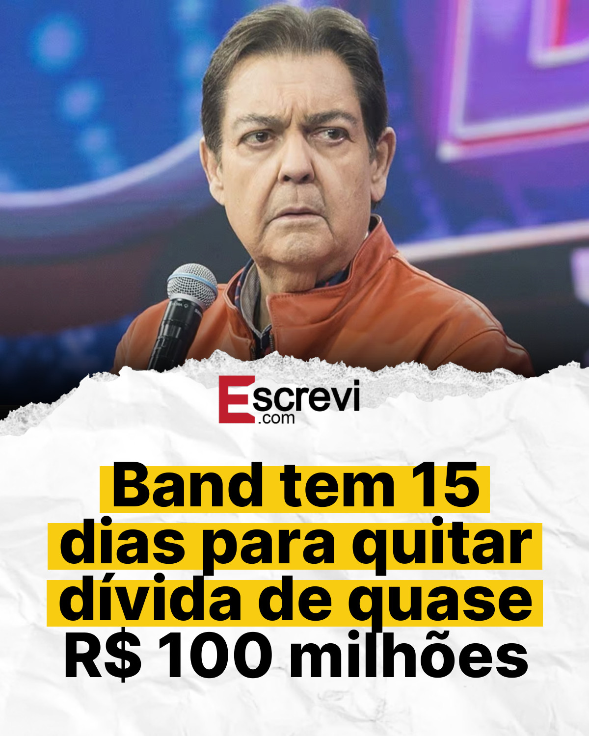 Band tem 15 dias para quitar dívida de quase R$ 100 milhões card branco