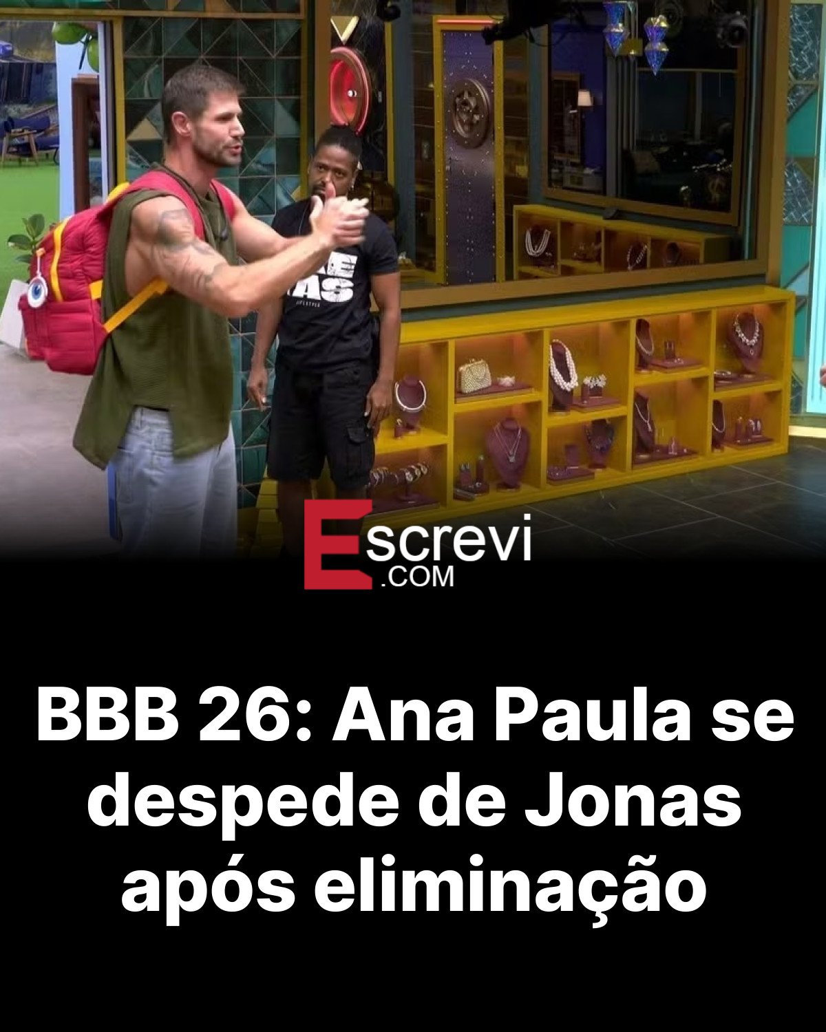 BBB 26: Ana Paula se despede de Jonas após eliminação card preto