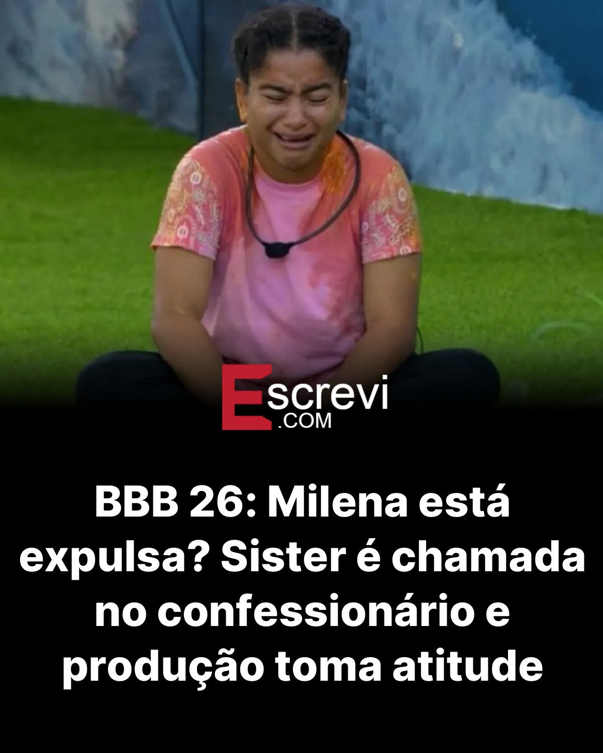 BBB 26: Milena está expulsa? Sister é chamada no confessionário e produção toma atitude card preto