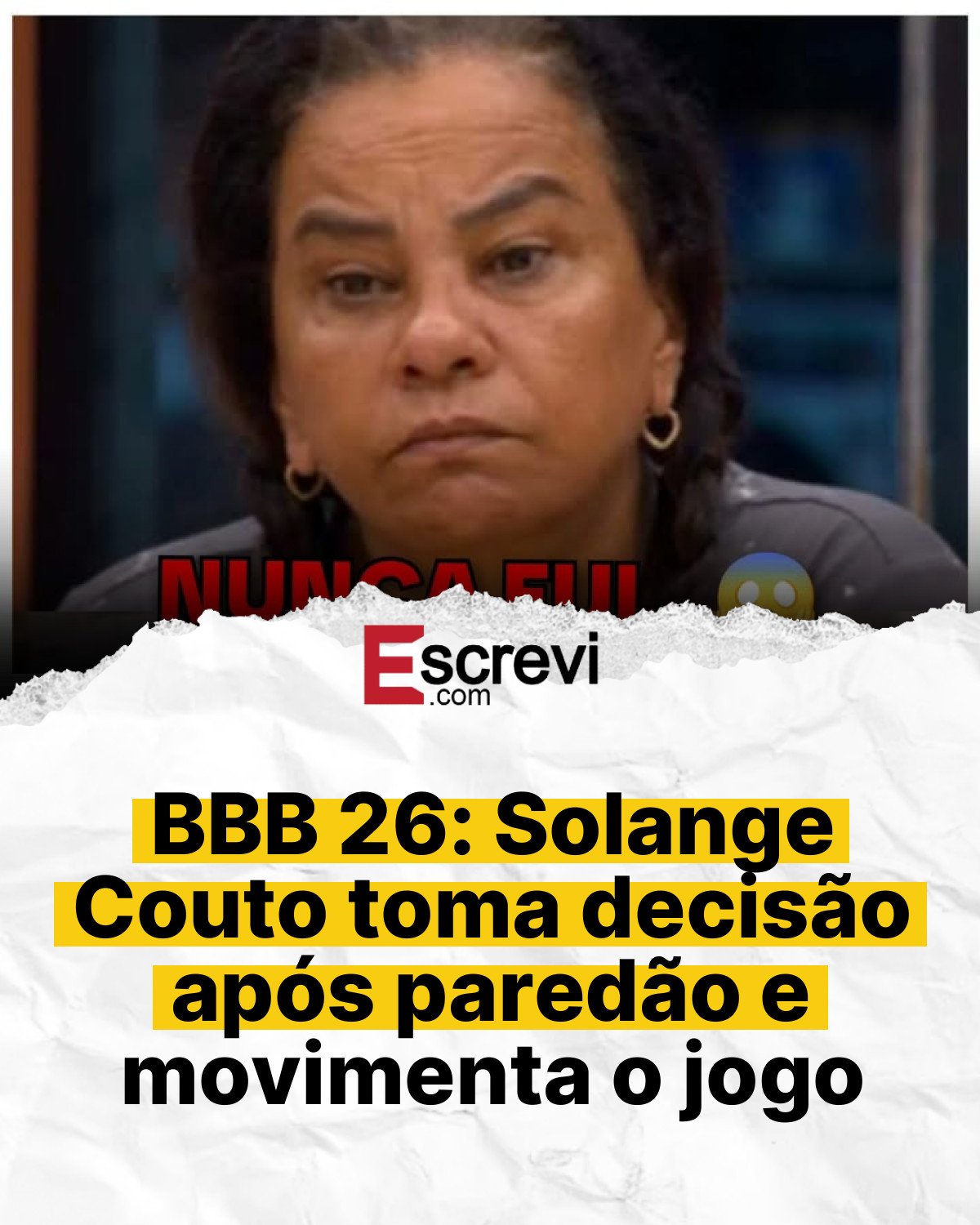 BBB 26: Solange Couto toma decisão após paredão e movimenta o jogo card branco