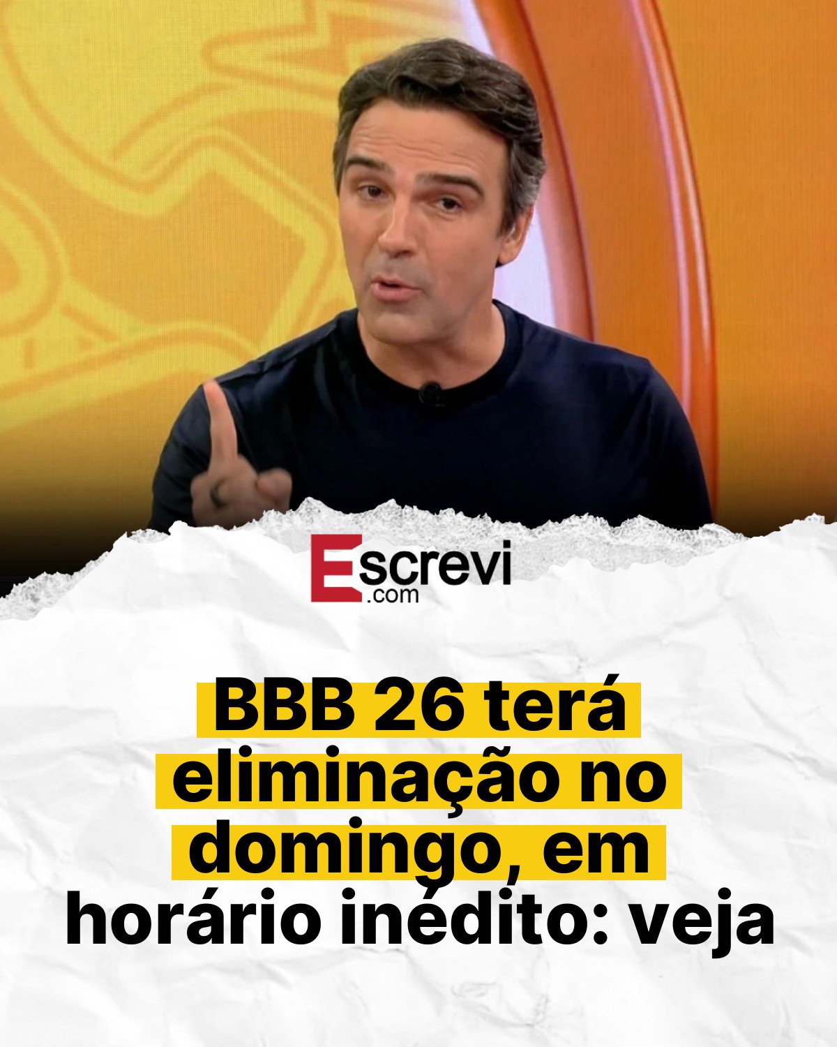 BBB 26 terá eliminação no domingo, em horário inédito: veja card branco