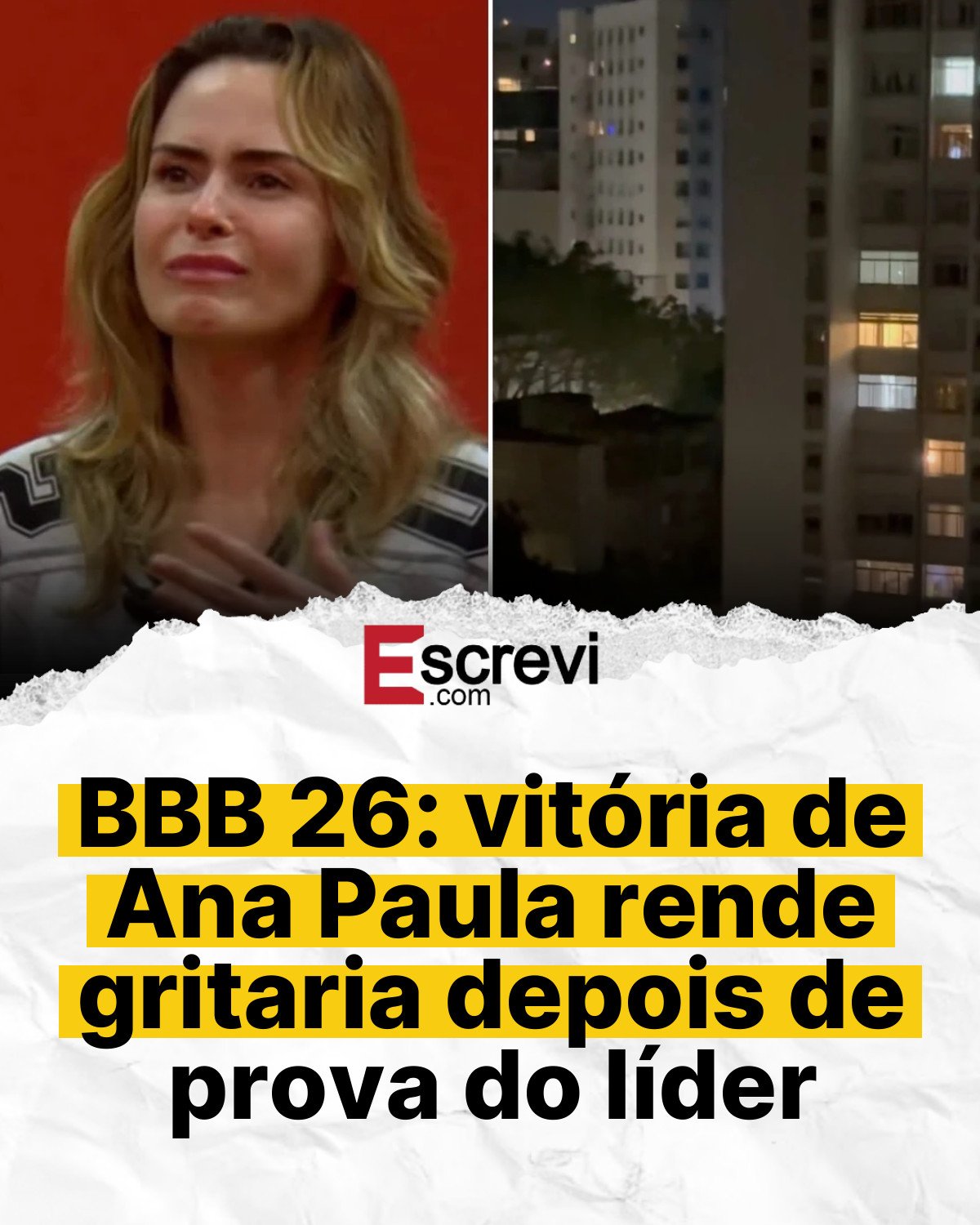 BBB 26: vitória de Ana Paula rende gritaria depois de prova do líder card branco