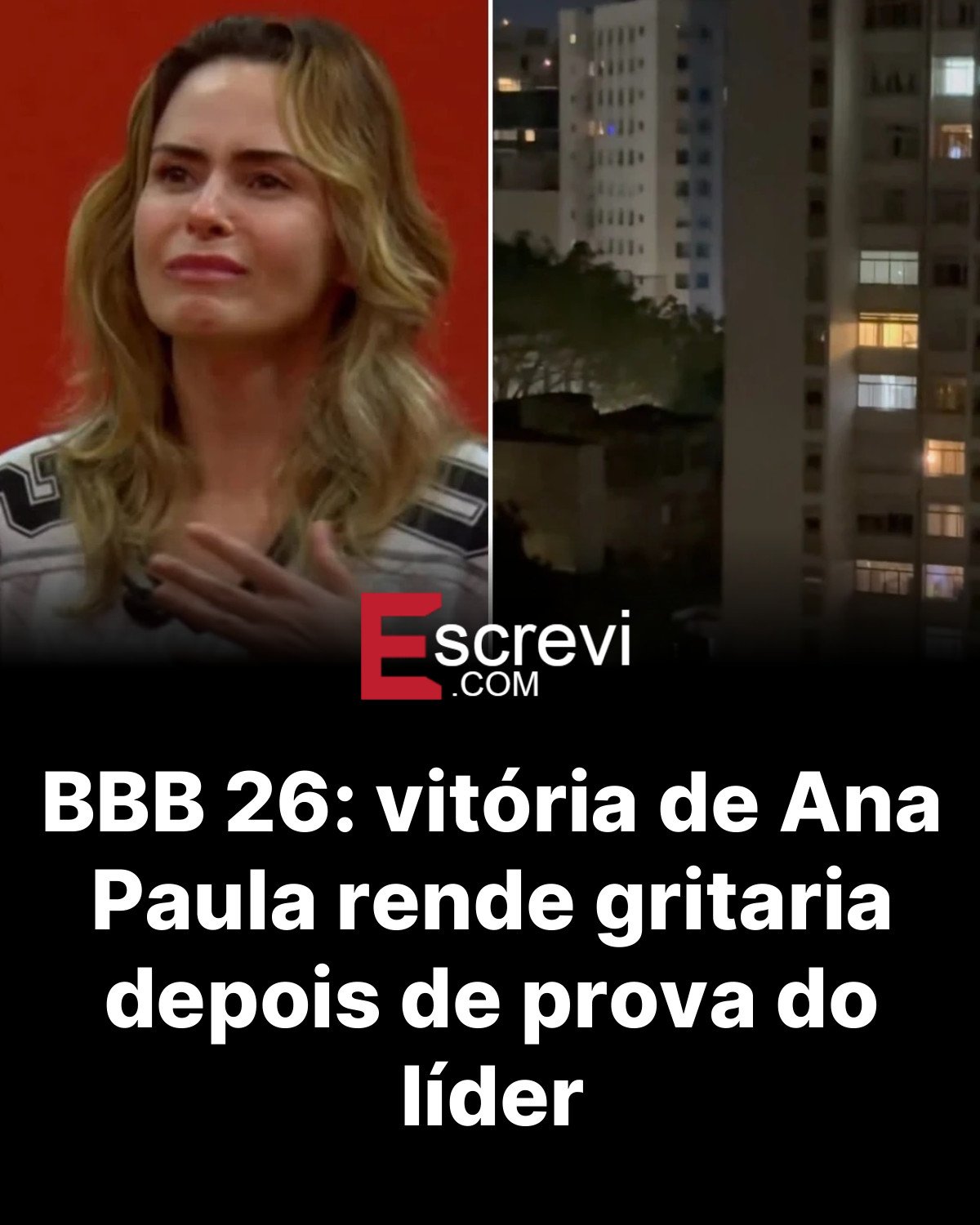 BBB 26: vitória de Ana Paula rende gritaria depois de prova do líder card preto