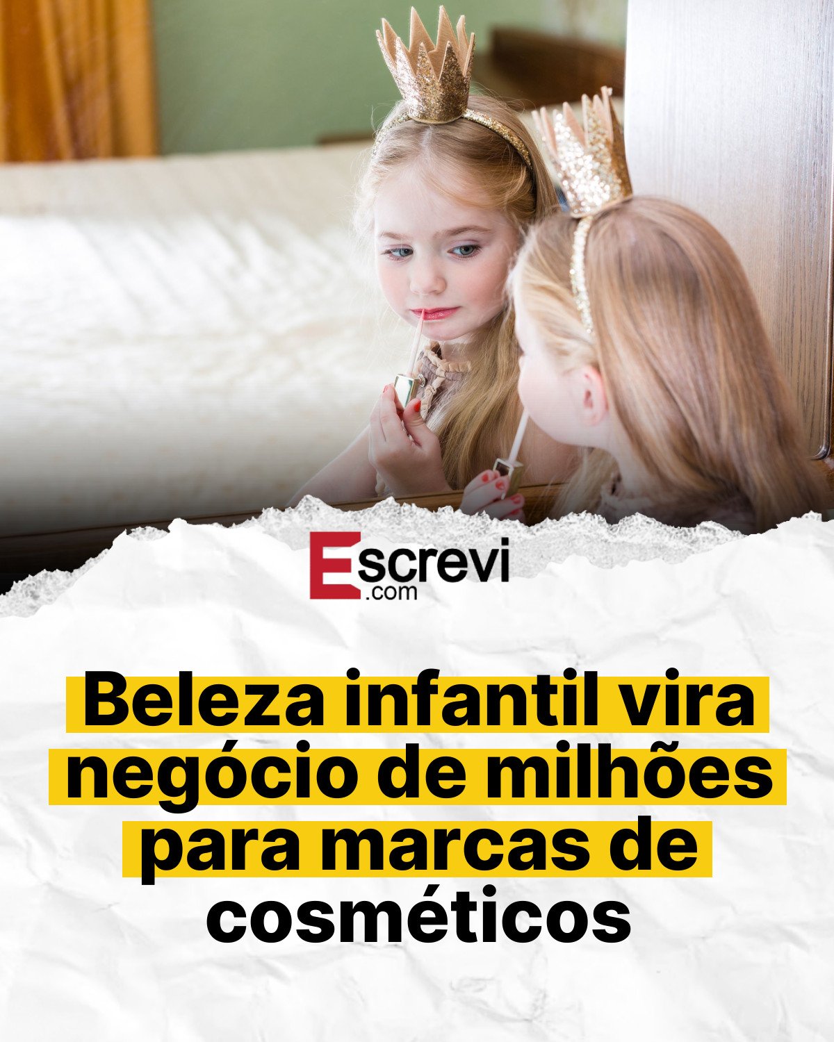 Beleza infantil vira negócio de milhões para marcas de cosméticos card branco