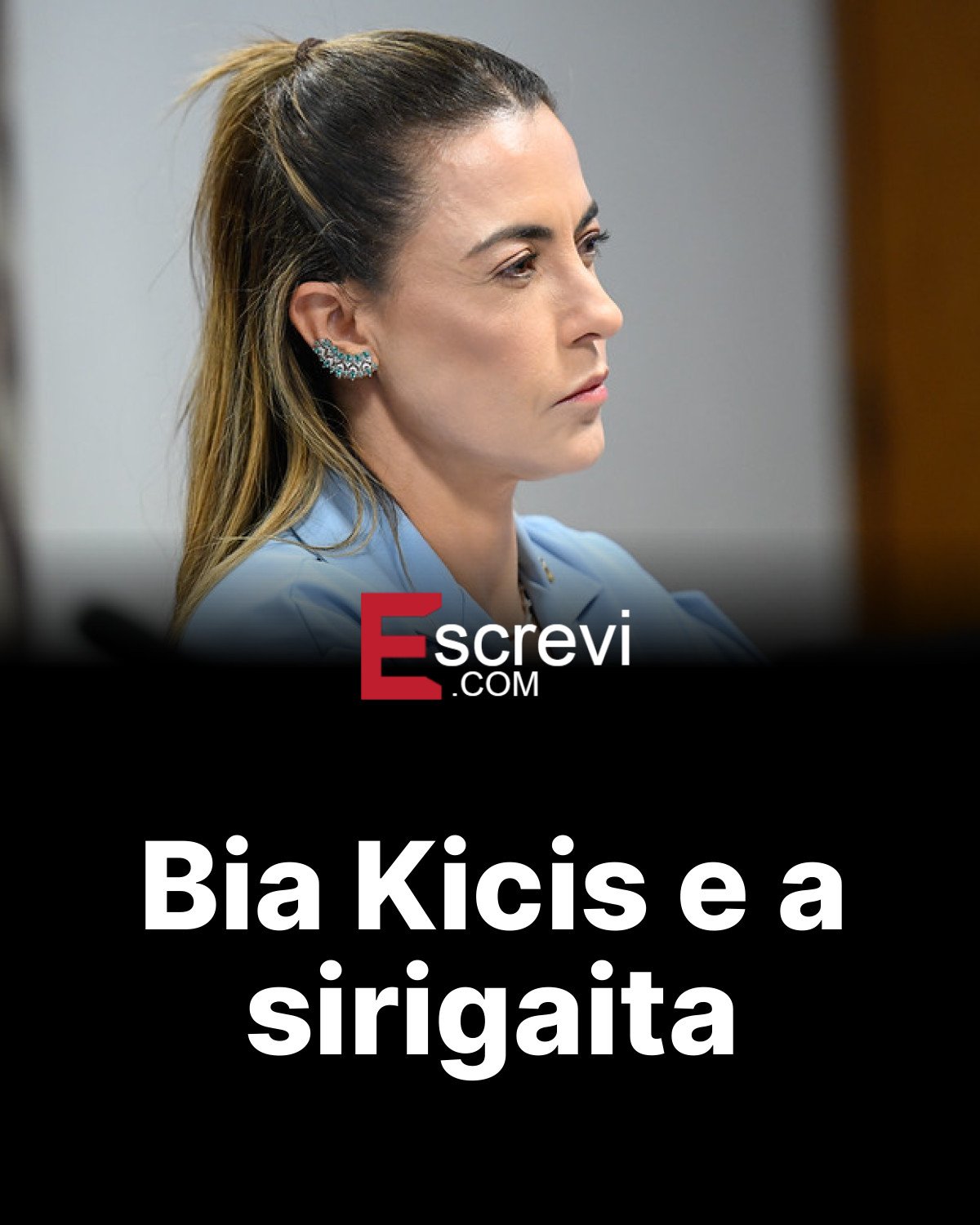 Bia Kicis e a sirigaita card preto
