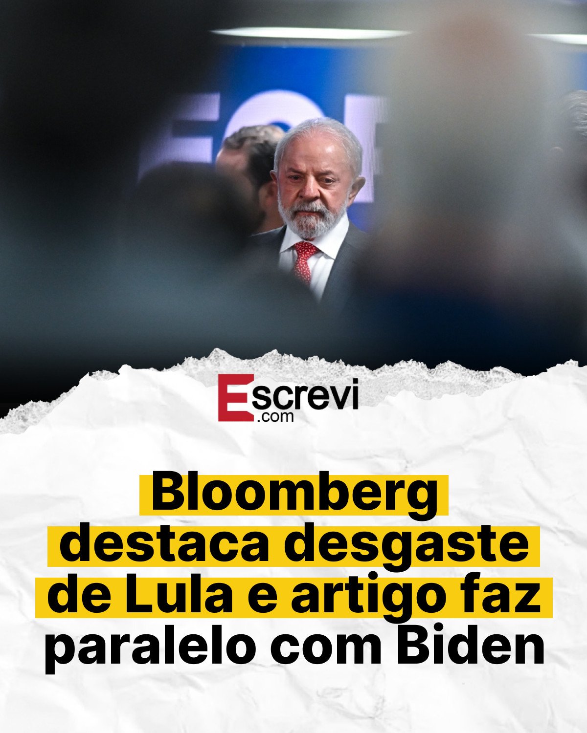 Bloomberg destaca desgaste de Lula e artigo faz paralelo com Biden card branco