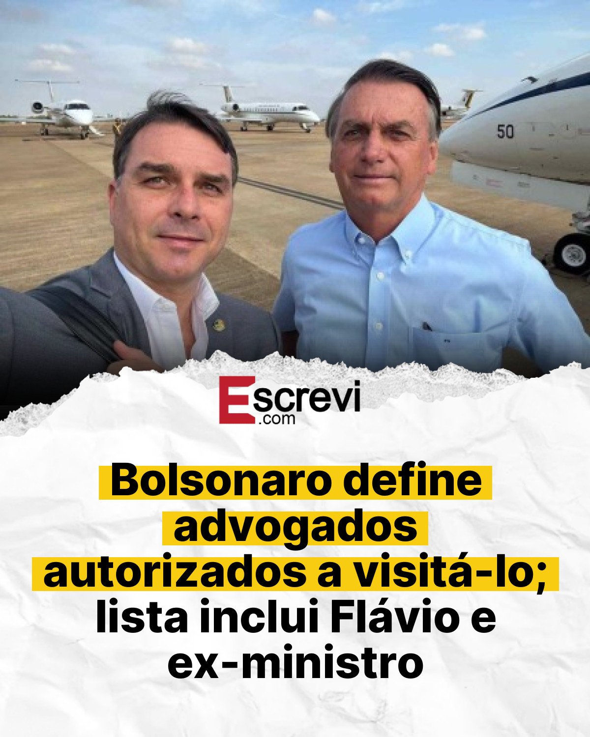 Bolsonaro define advogados autorizados a visitá-lo; lista inclui Flávio e ex-ministro card branco
