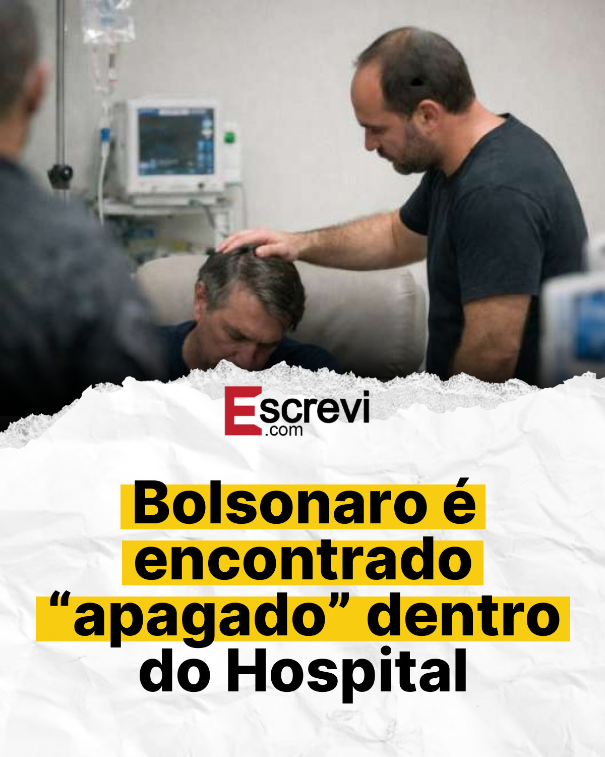 Bolsonaro é encontrado “apagado” dentro do Hospital card branco