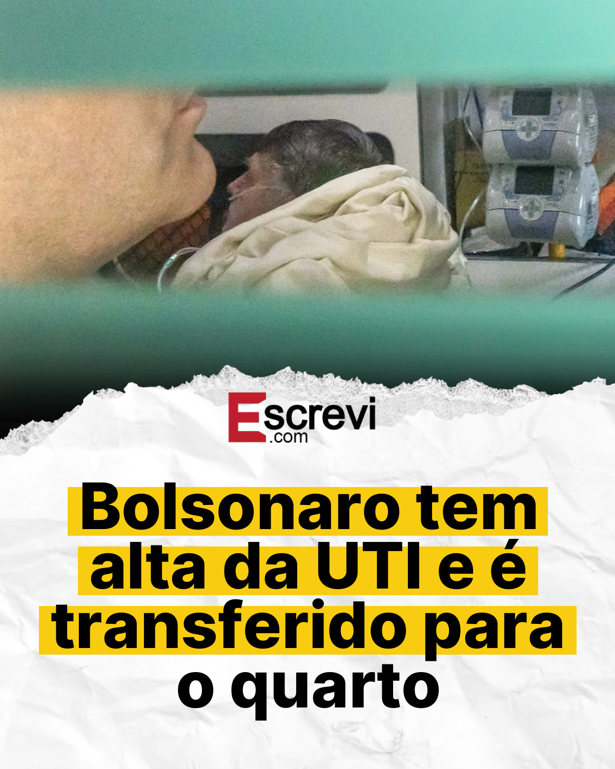 Bolsonaro tem alta da UTI e é transferido para o quarto card branco
