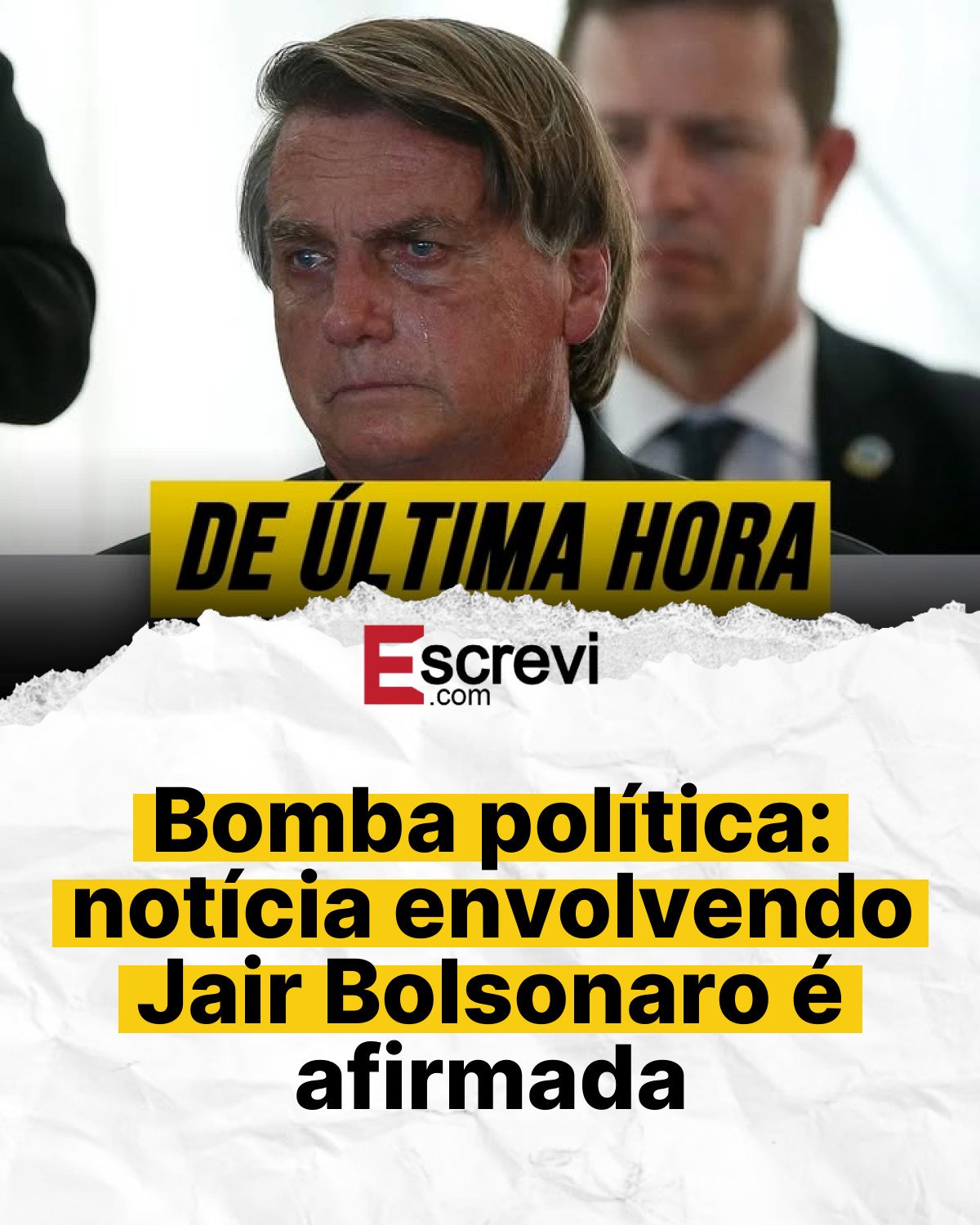 Bomba política: notícia envolvendo Jair Bolsonaro é afirmada card branco