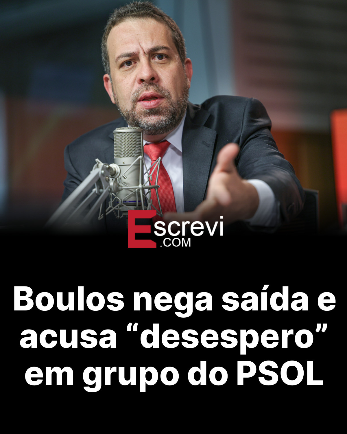 Boulos nega saída e acusa “desespero” em grupo do PSOL card preto
