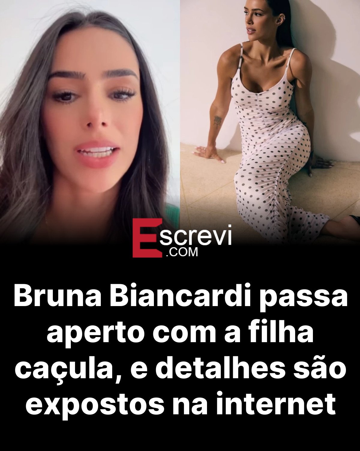 Bruna Biancardi passa aperto com a filha caçula, e detalhes são expostos na internet card preto