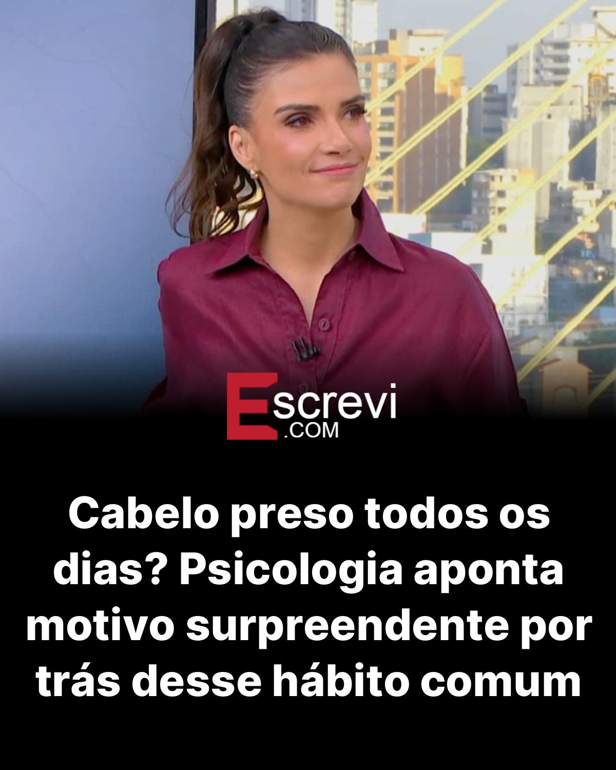 Cabelo preso todos os dias? Psicologia aponta motivo surpreendente por trás desse hábito comum card preto