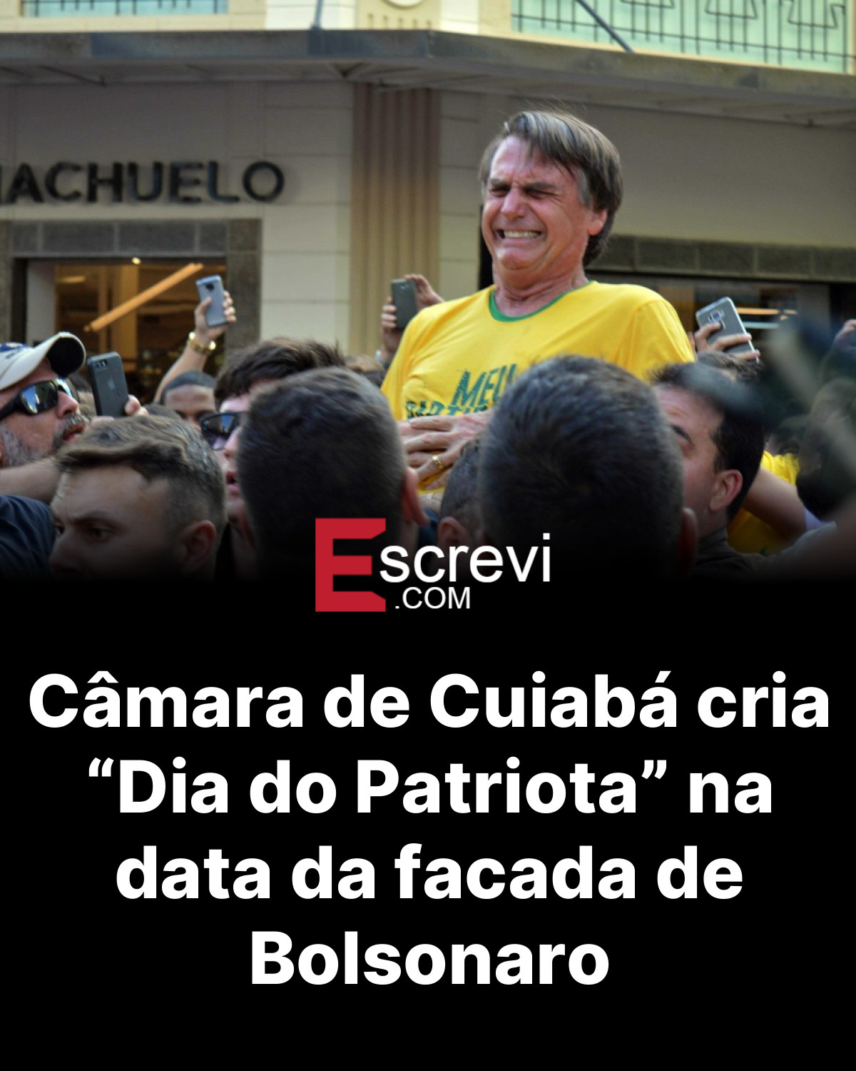 Câmara de Cuiabá cria “Dia do Patriota” na data da facada de Bolsonaro card preto