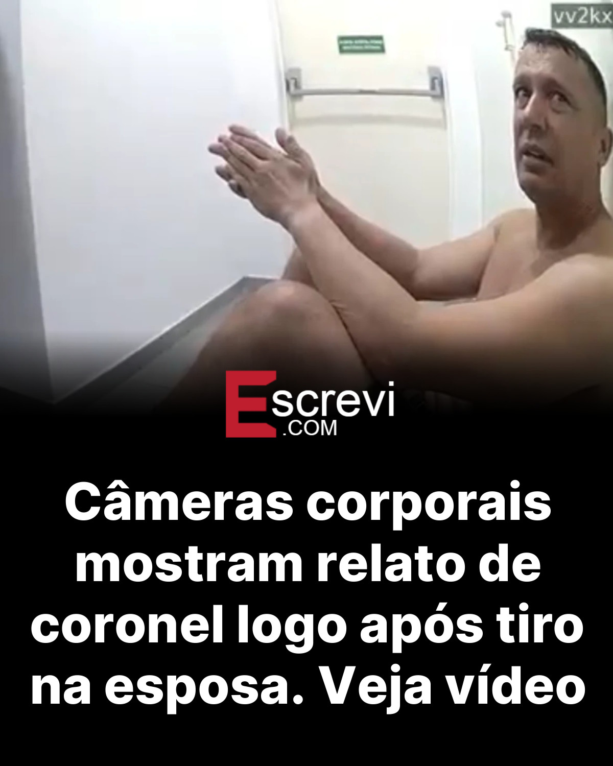 Câmeras corporais mostram relato de coronel logo após tiro na esposa. Veja vídeo card preto