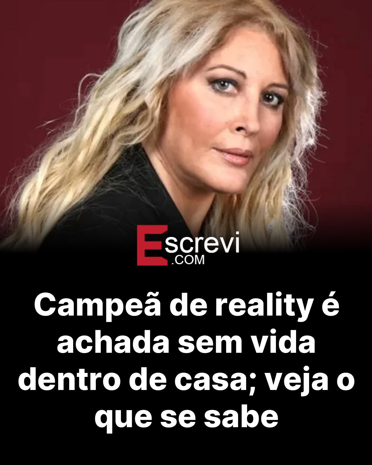 Campeã de reality é achada sem vida dentro de casa; veja o que se sabe card preto