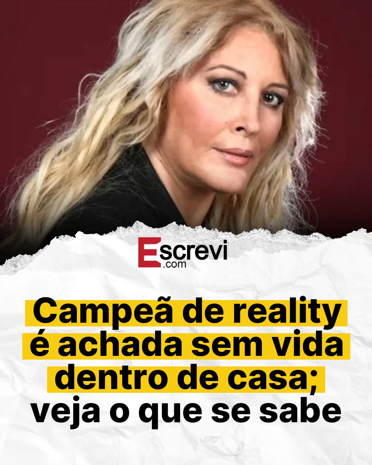 Campeã de reality é achada sem vida dentro de casa; veja o que se sabe card branco