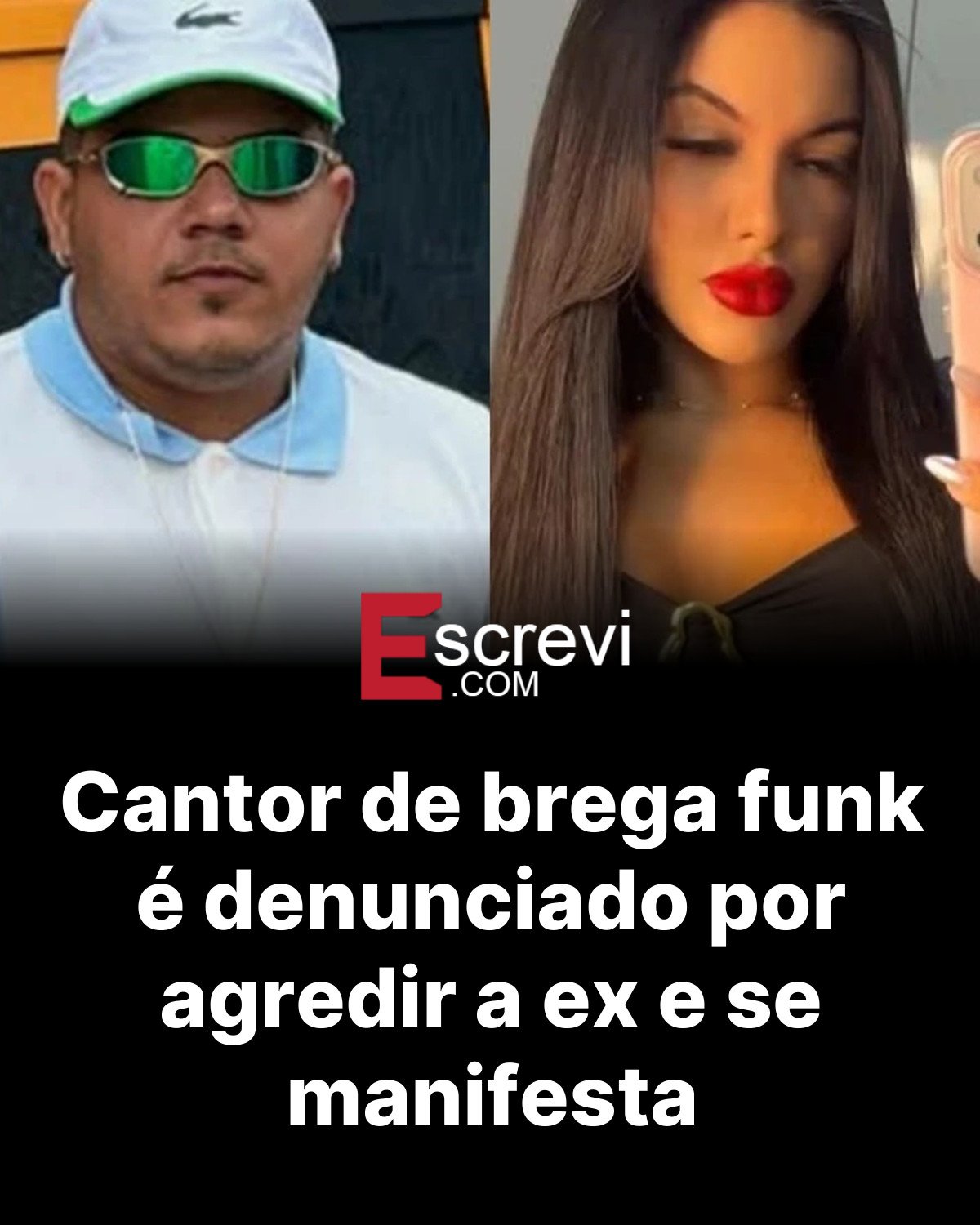Cantor de brega funk é denunciado por agredir a ex e se manifesta card preto