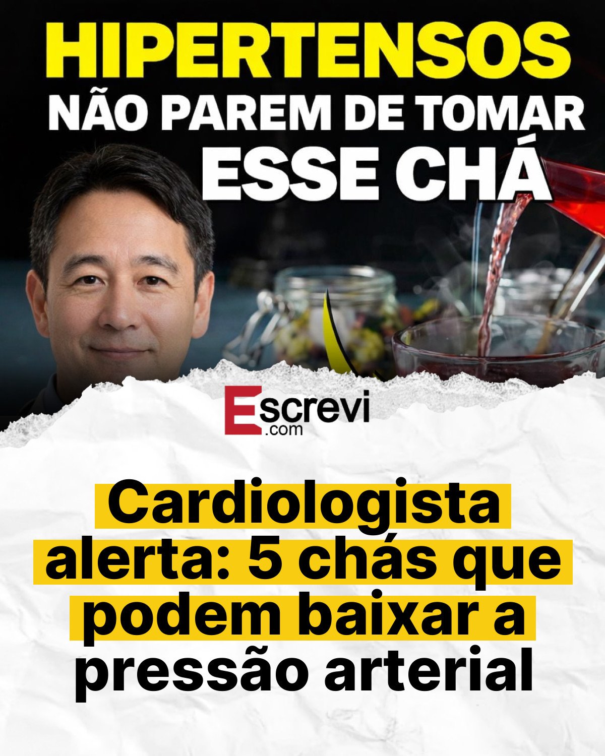 Cardiologista alerta: 5 chás que podem baixar a pressão arterial card branco