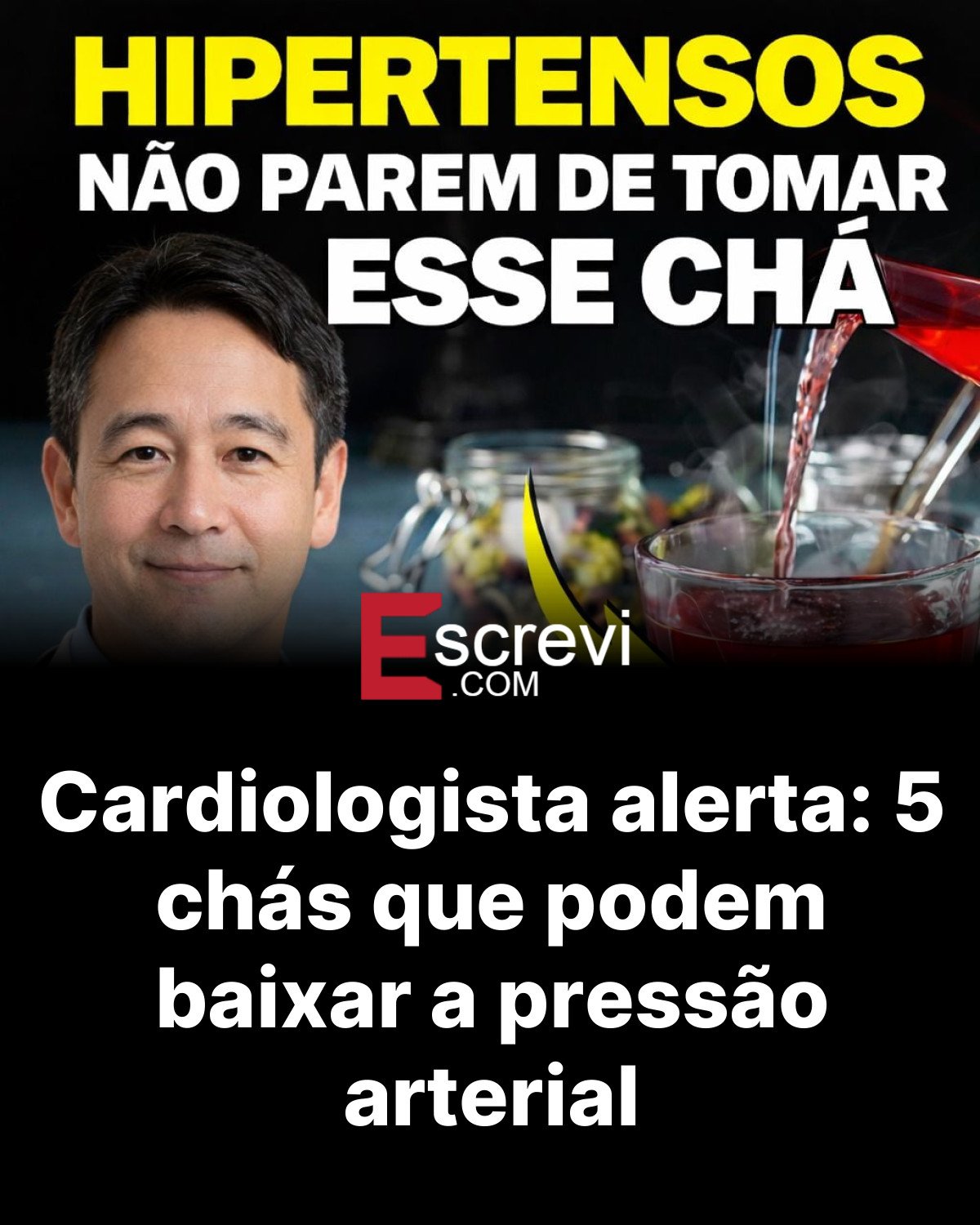 Cardiologista alerta: 5 chás que podem baixar a pressão arterial card preto