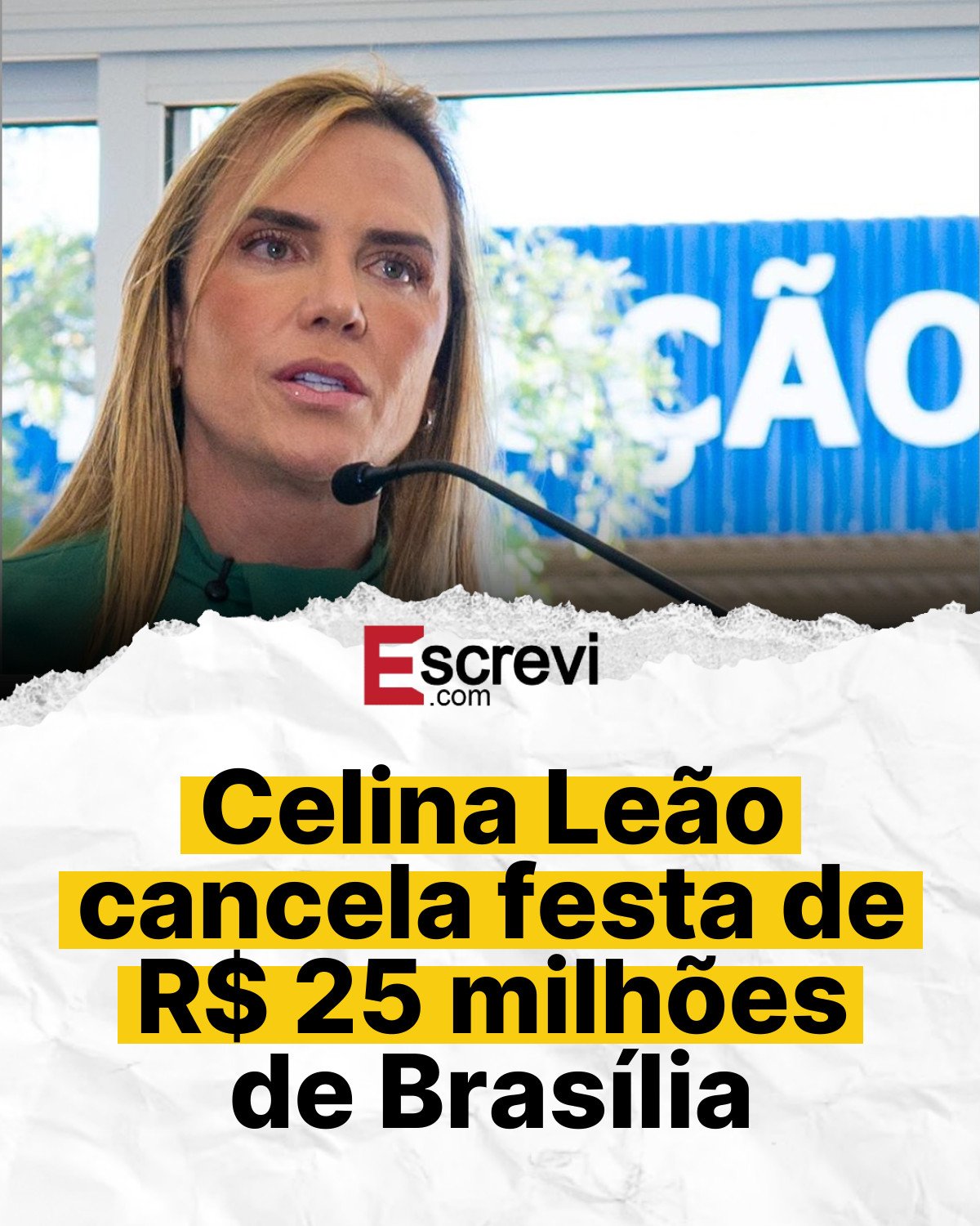 Celina Leão cancela festa de R$ 25 milhões de Brasília card branco
