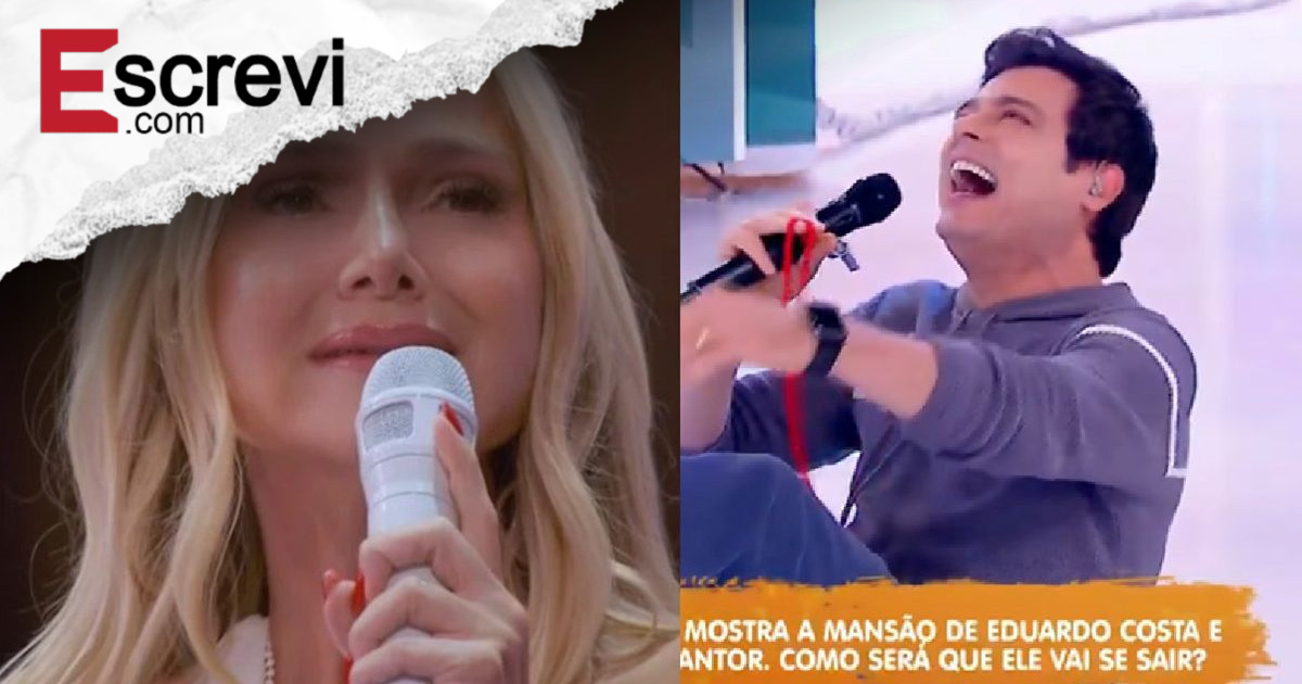 Celso comemora ao vivo na cola de Eliana na Globo e tem climão com ator. imagem principal