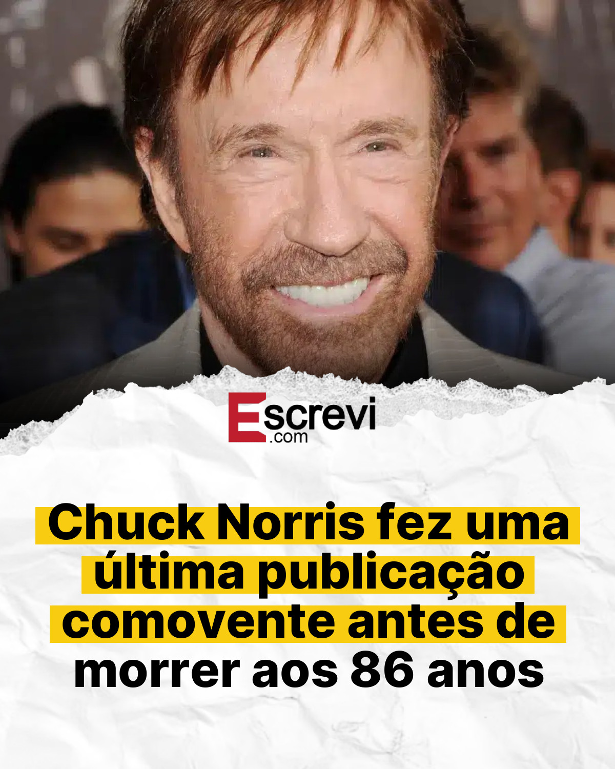 Chuck Norris fez uma última publicação comovente antes de morrer aos 86 anos card branco