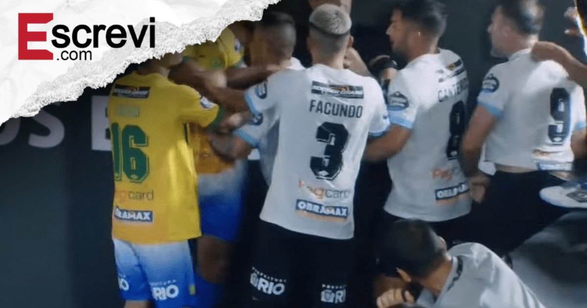 Clássico entre Brasil e Argentina no showbol têm socos e discussões; veja imagem principal