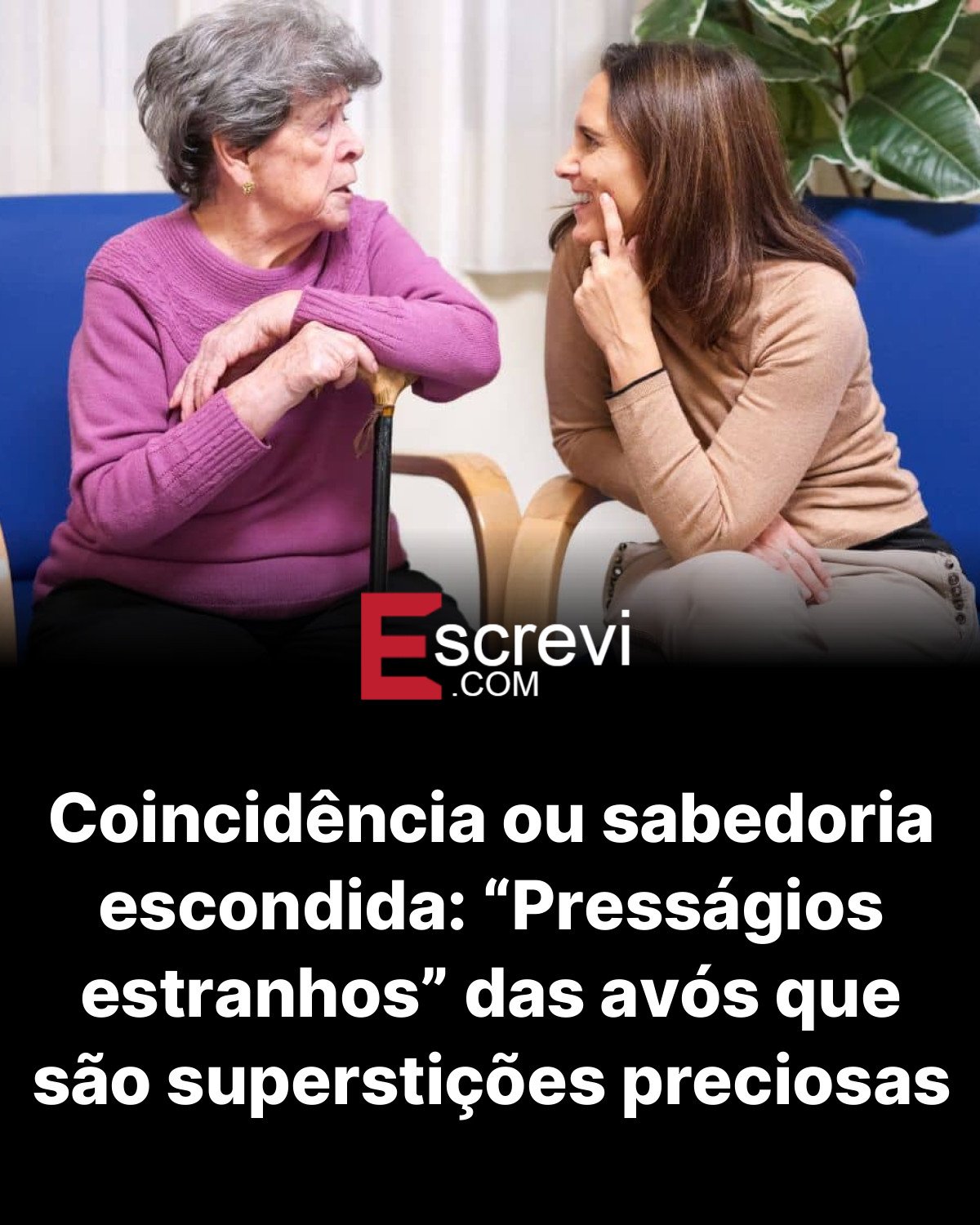 Coincidência ou sabedoria escondida: “Presságios estranhos” das avós que são superstições preciosas card preto