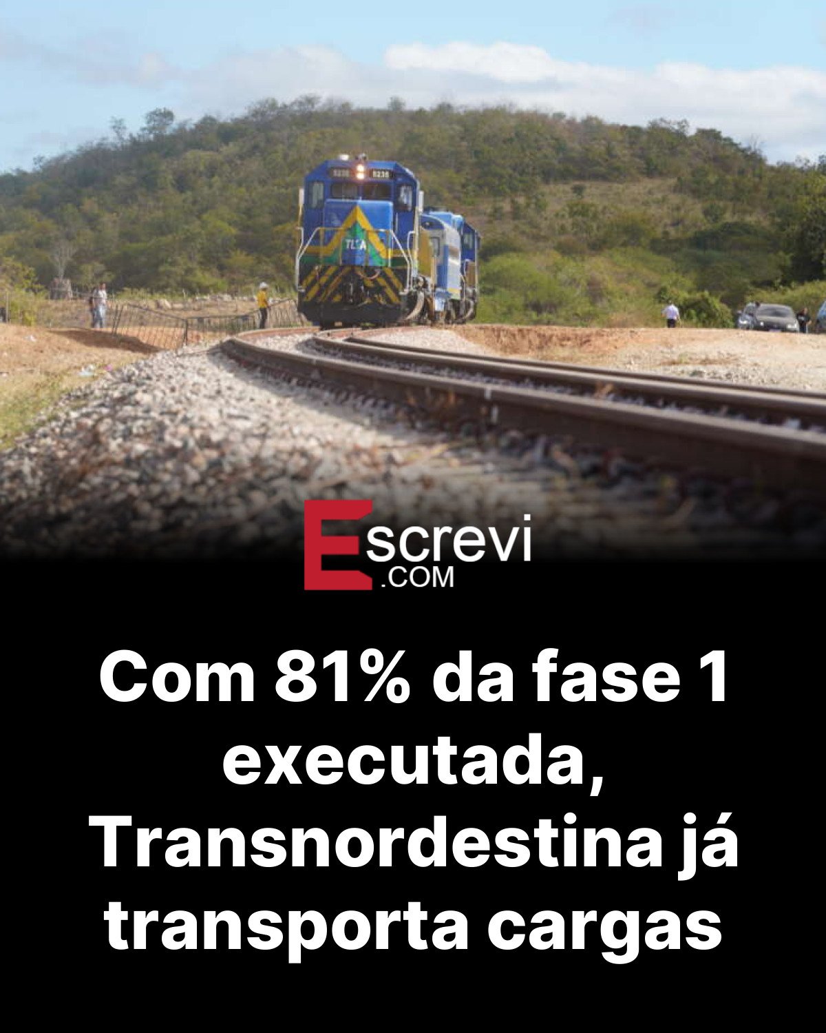 Com 81% da fase 1 executada, Transnordestina já transporta cargas card preto
