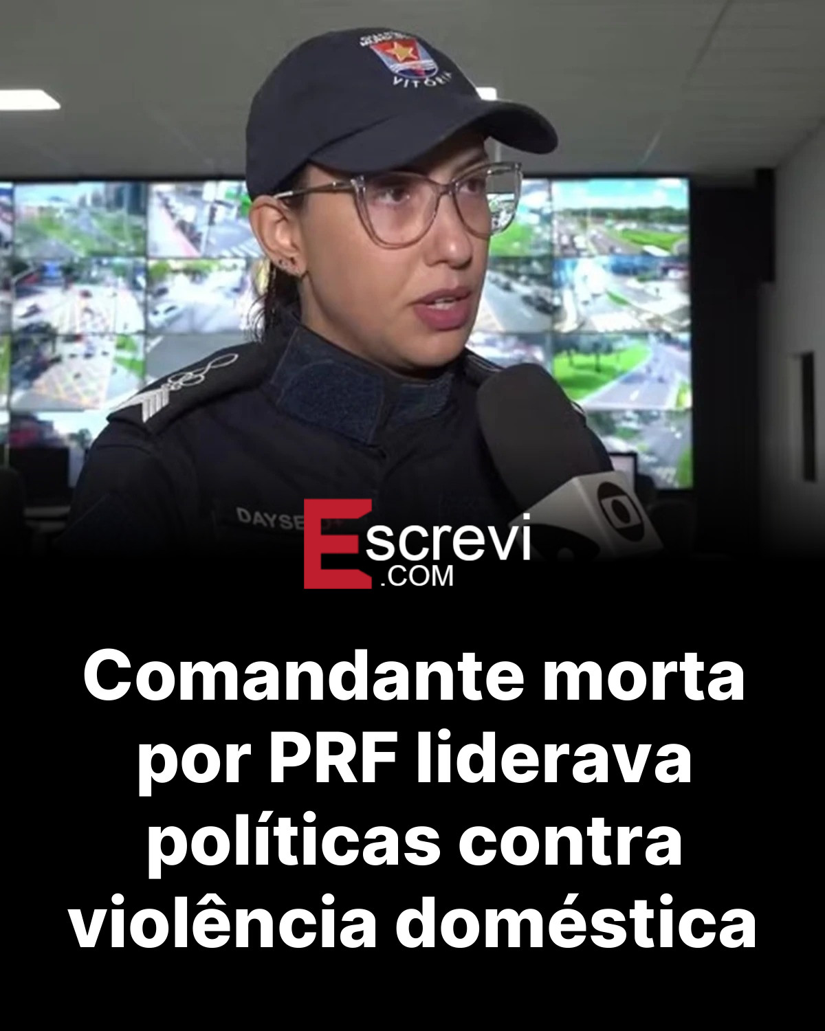 Comandante morta por PRF liderava políticas contra violência doméstica card preto