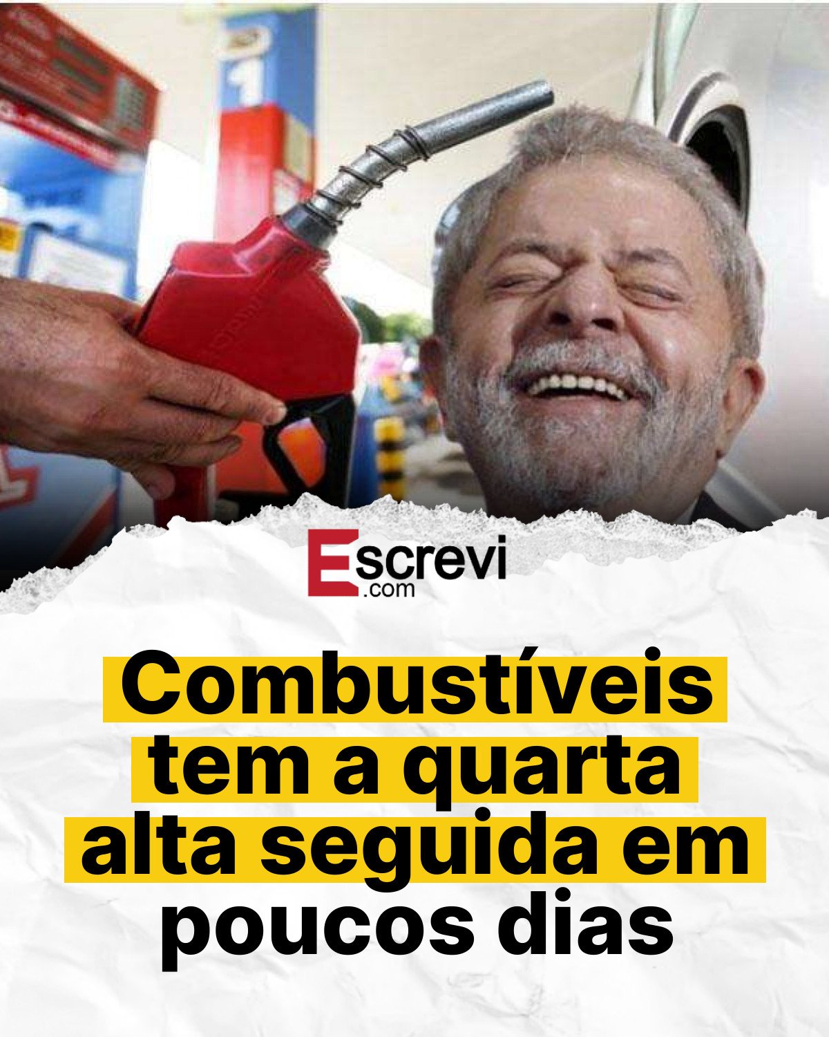 Combustíveis tem a quarta alta seguida em poucos dias card branco