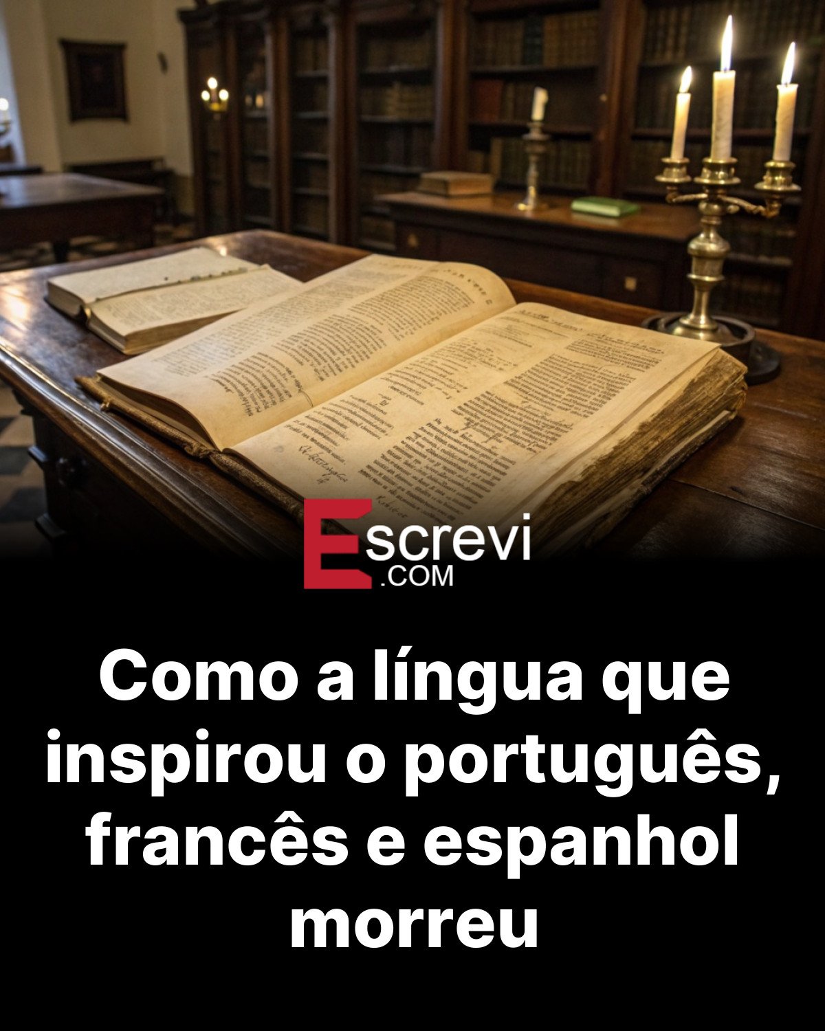 Como a língua que inspirou o português, francês e espanhol morreu card preto