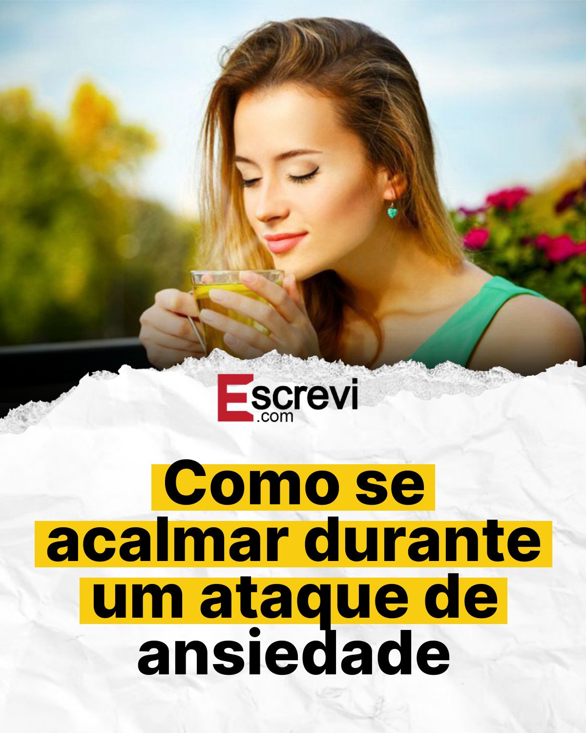 Como se acalmar durante um ataque de ansiedade card branco