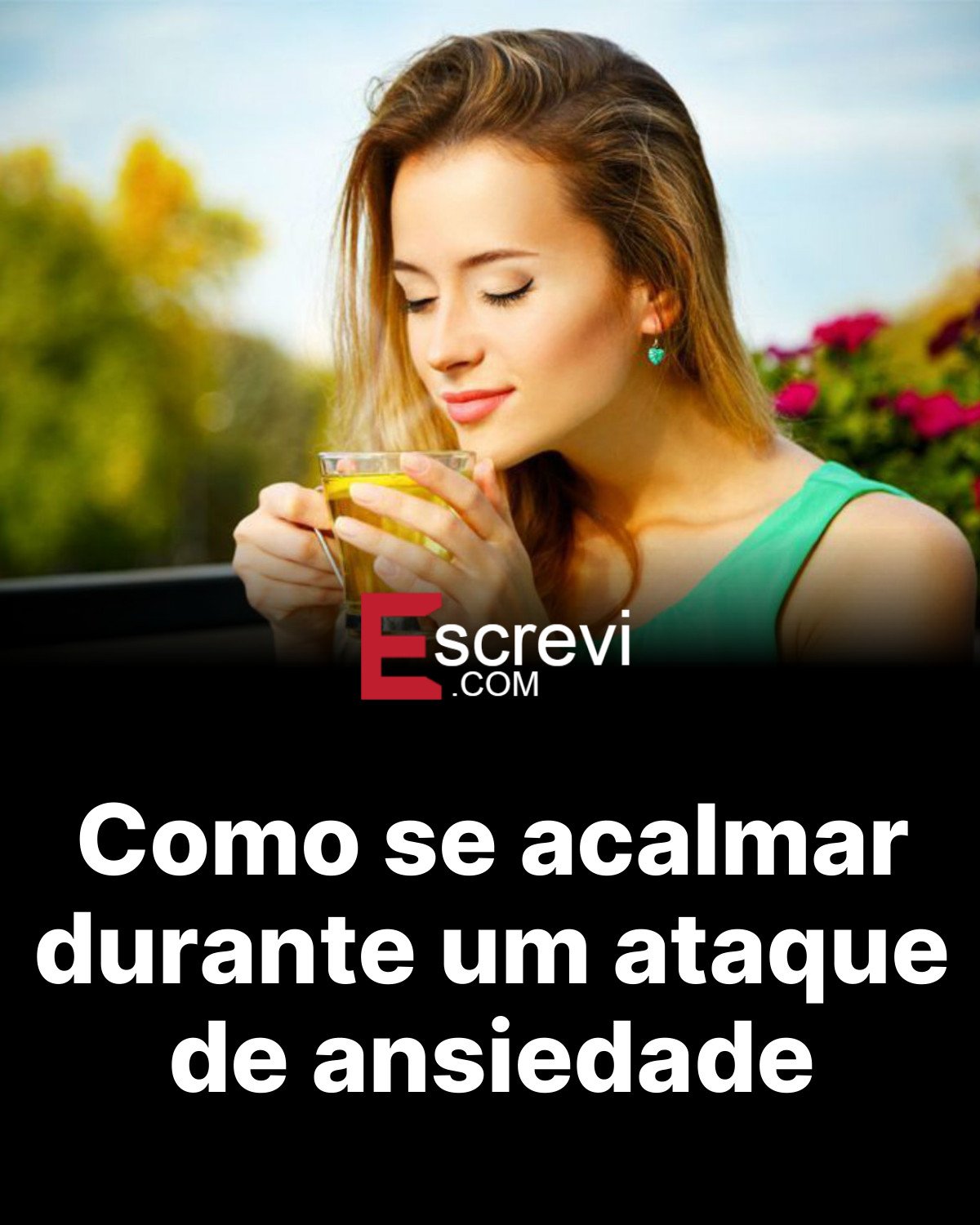 Como se acalmar durante um ataque de ansiedade card preto