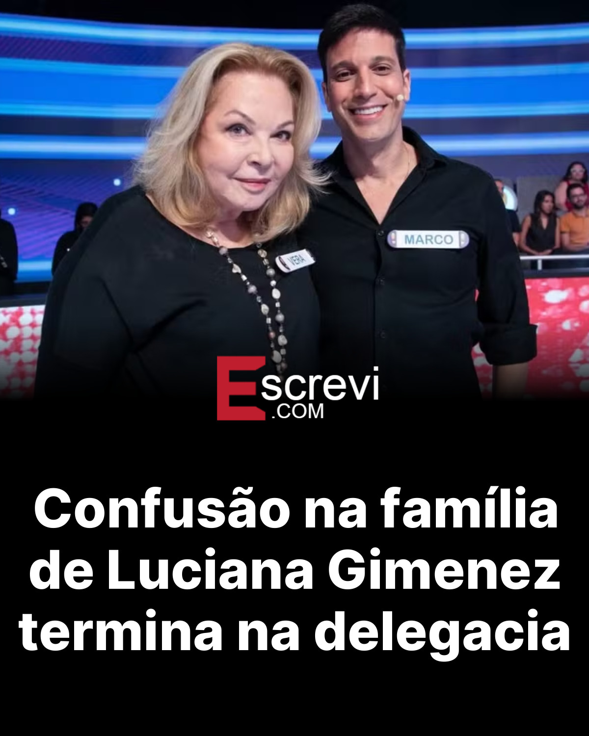 Confusão na família de Luciana Gimenez termina na delegacia card preto