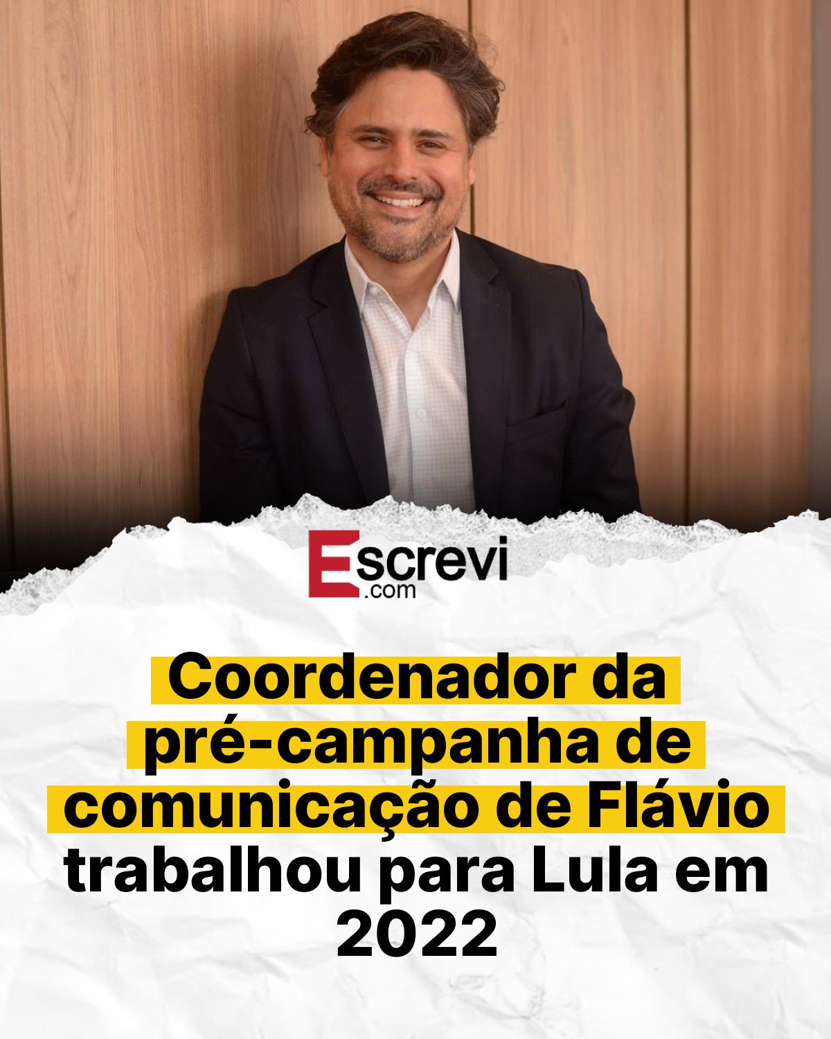 Coordenador da pré-campanha de comunicação de Flávio trabalhou para Lula em 2022 card branco