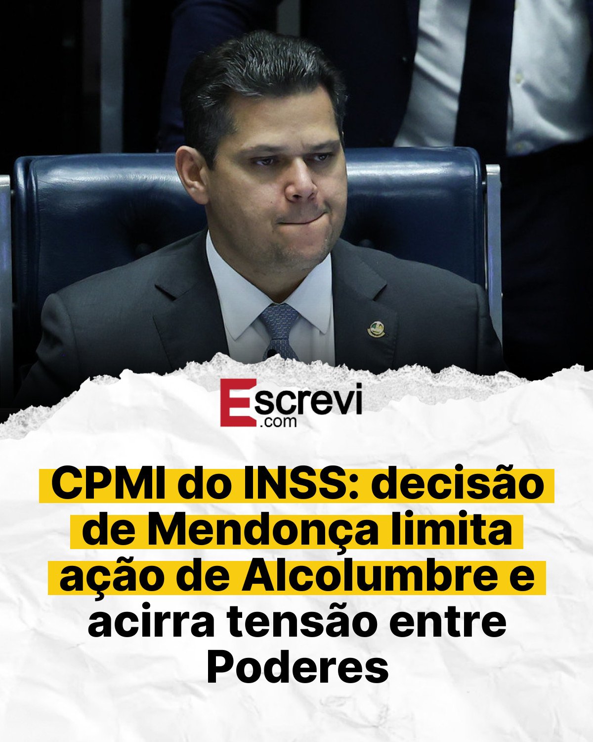 CPMI do INSS: decisão de Mendonça limita ação de Alcolumbre e acirra tensão entre Poderes card branco
